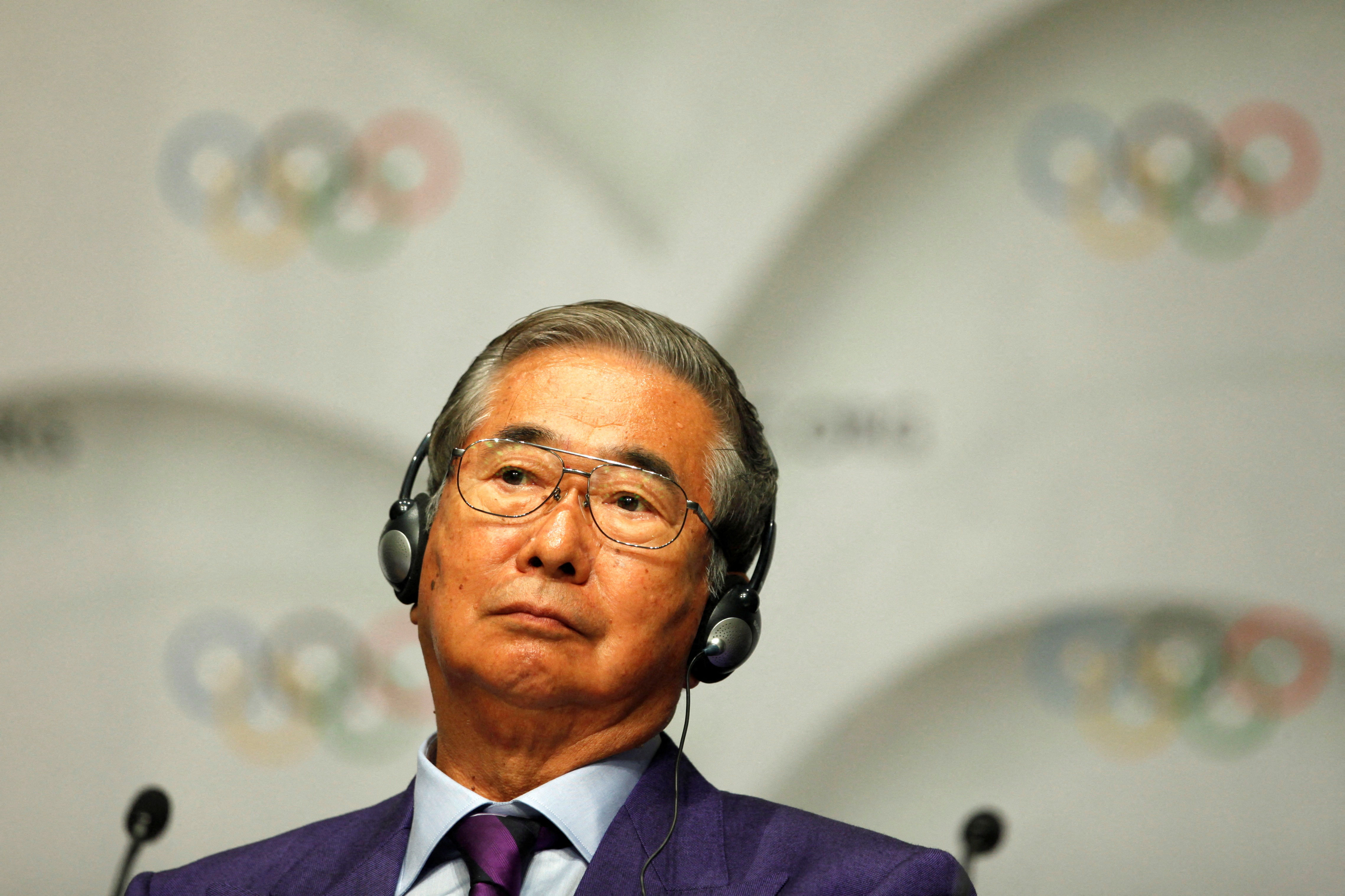 Governor of Tokyo Ishihara holds a news conference after presentation of Tokyo's candidature for 2016 Olympic Games to IOC members in Copenhagen