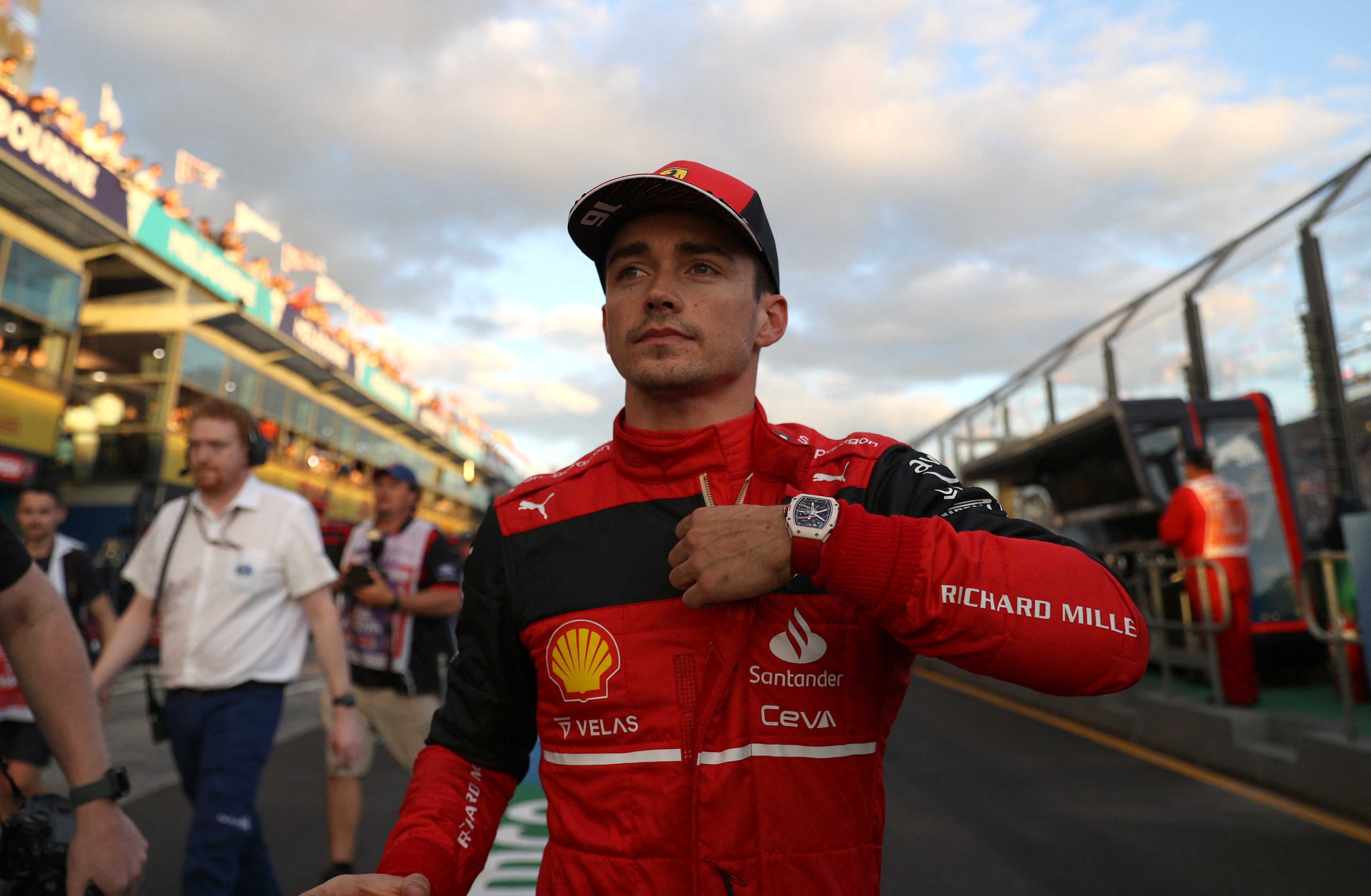 Ferrari's Charles Leclerc makes his musical debut. And it's rather