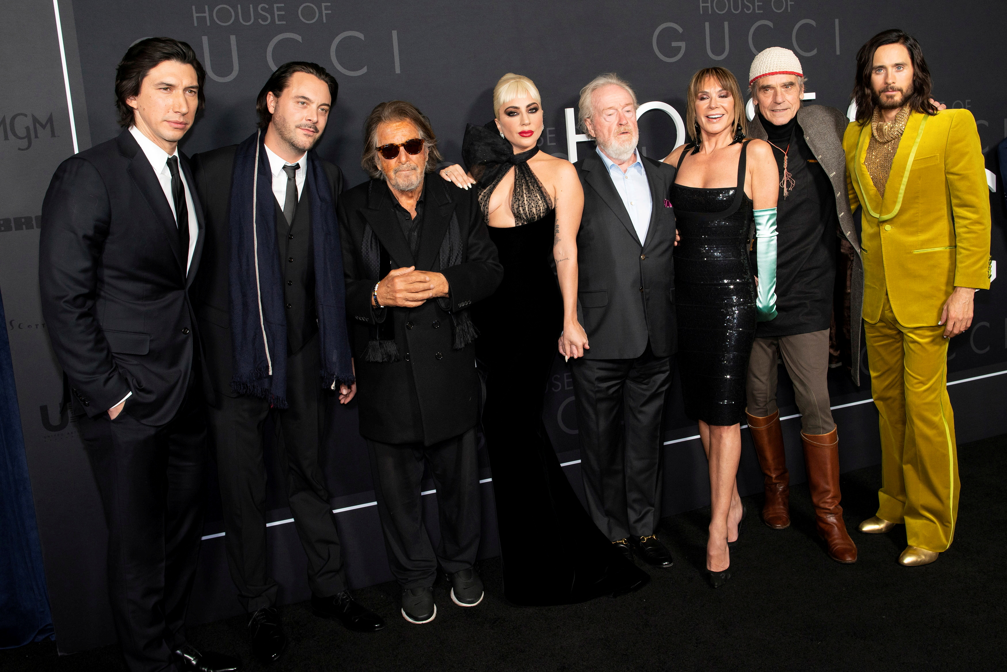 Cast members attend the Premiere of the film 'House of Gucci' at Jazz at Lincoln Center in New York City, New York