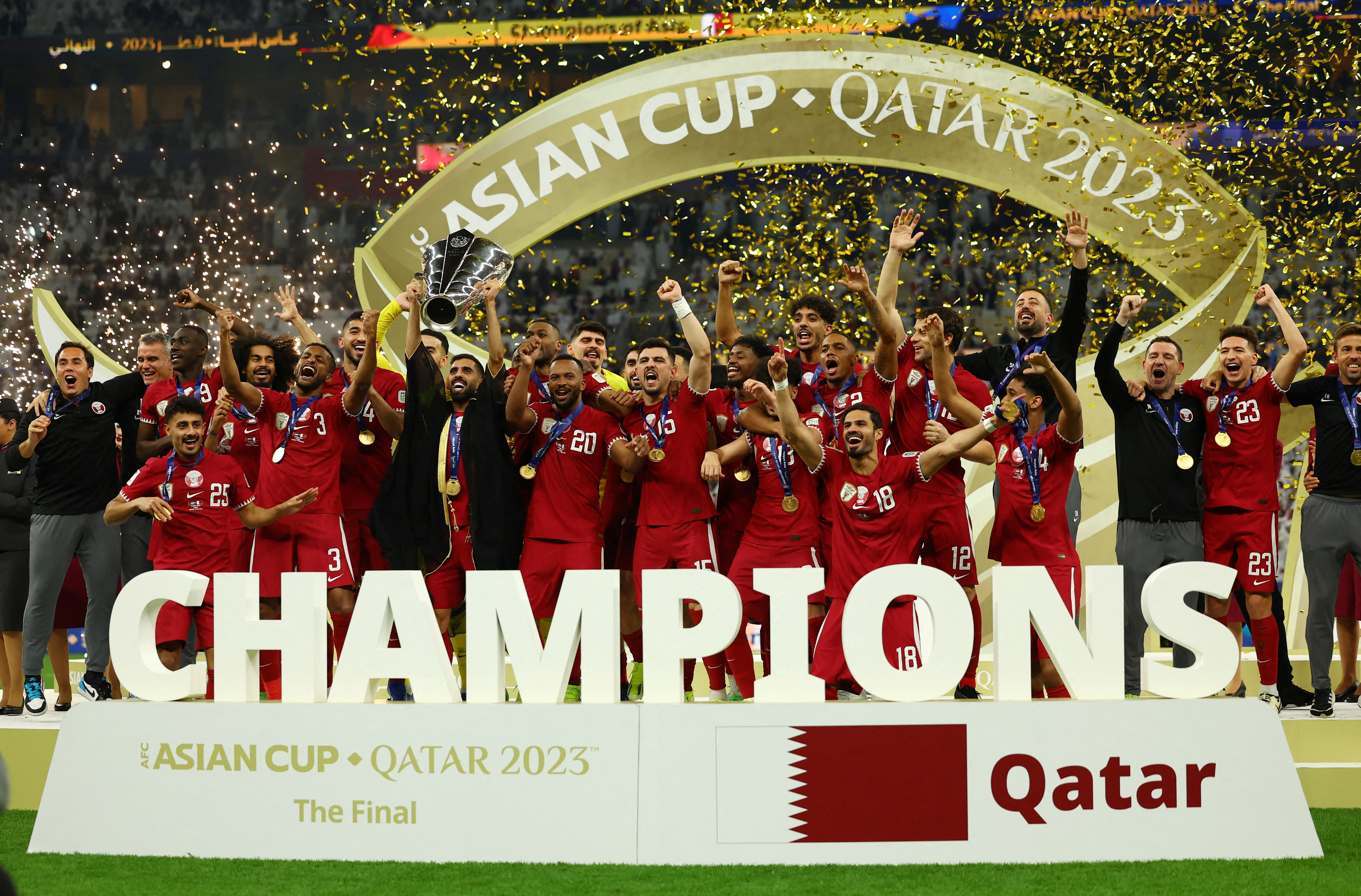 サッカー＝カタールがアジア杯連覇、アフィフがハットトリック