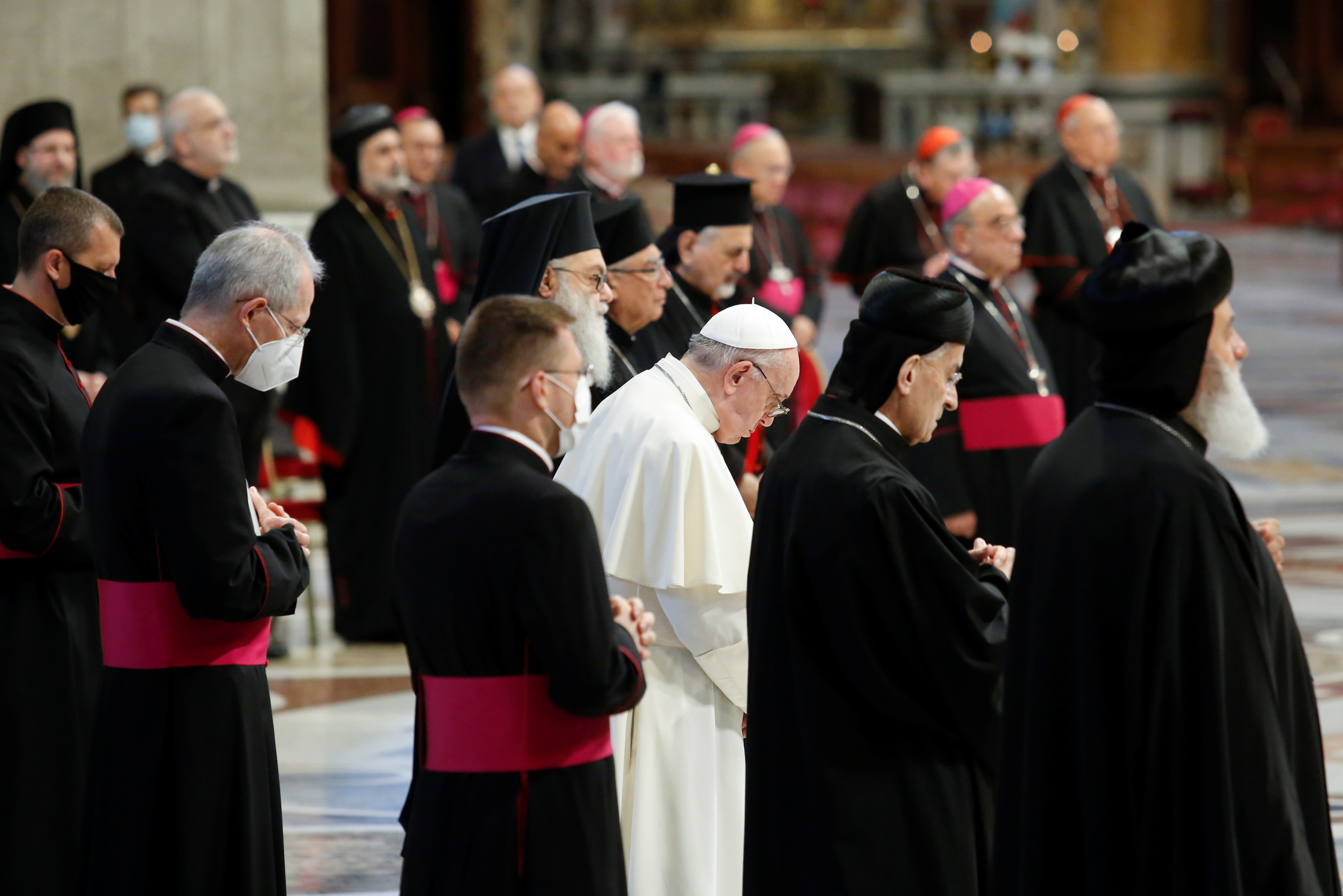 Pope Francis meets Lebanon's Christian leaders at the Vatican