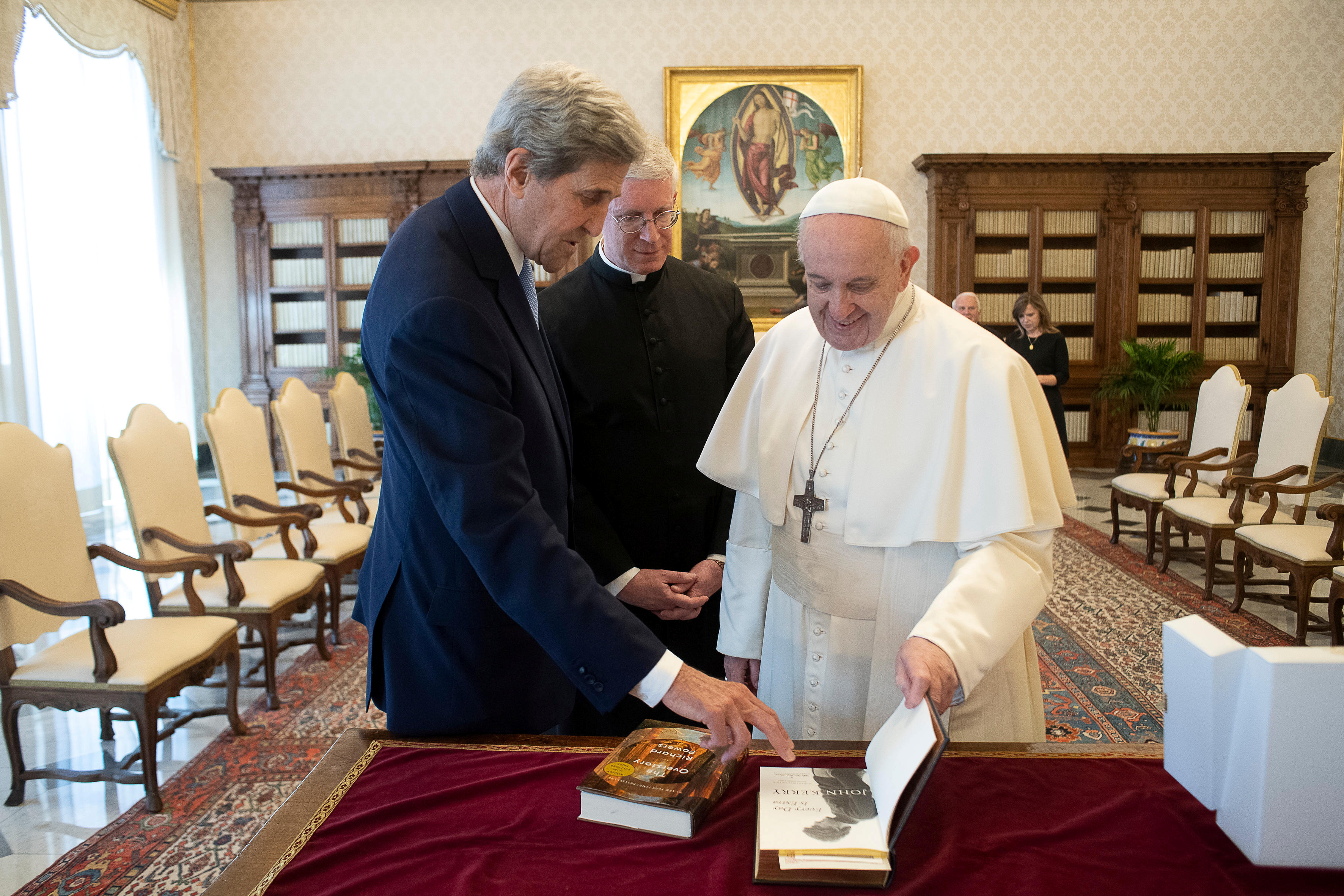 Pope Francis meets U.S. climate envoy John Kerry at the Vatican