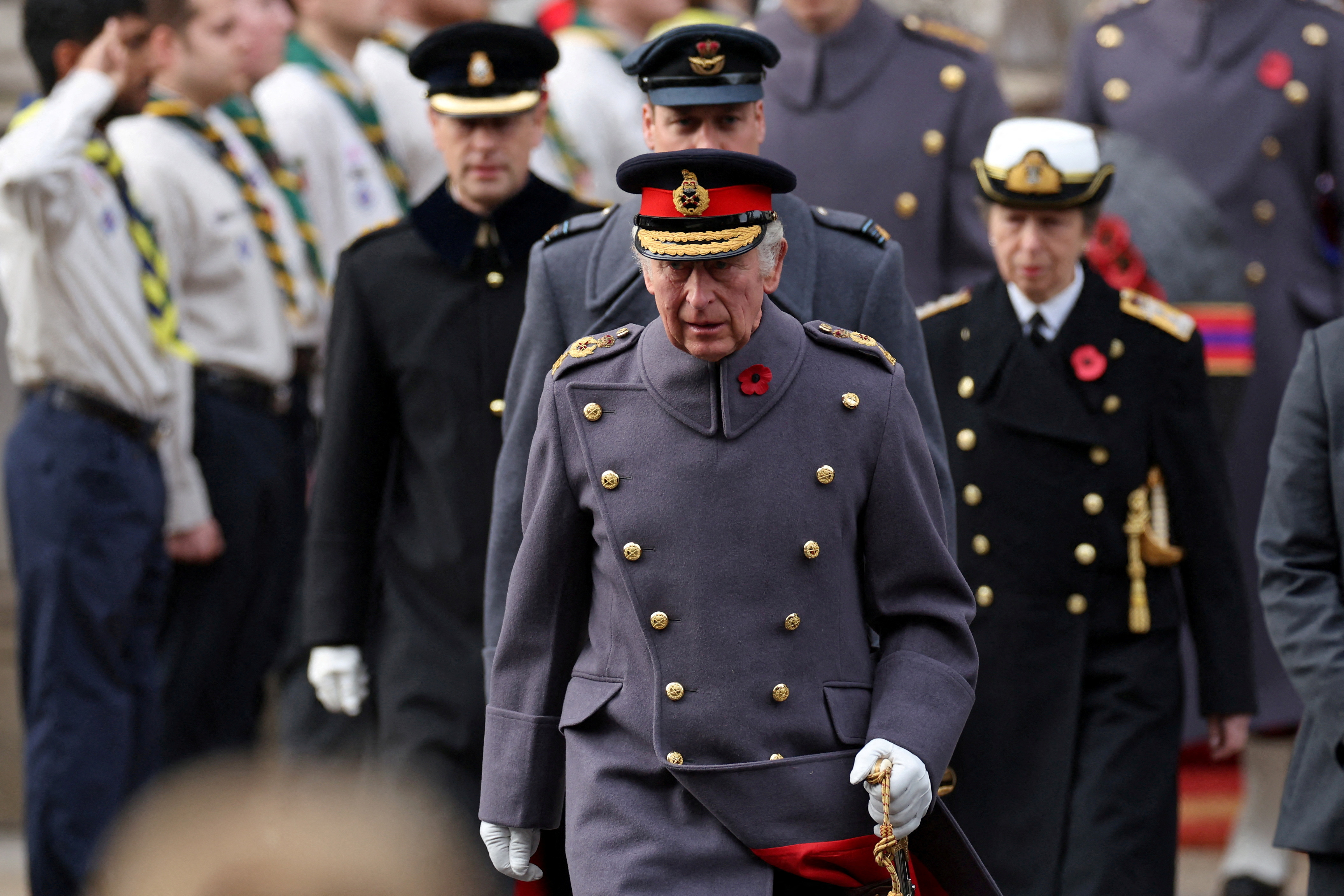 The annual Remembrance Sunday ceremony, in London