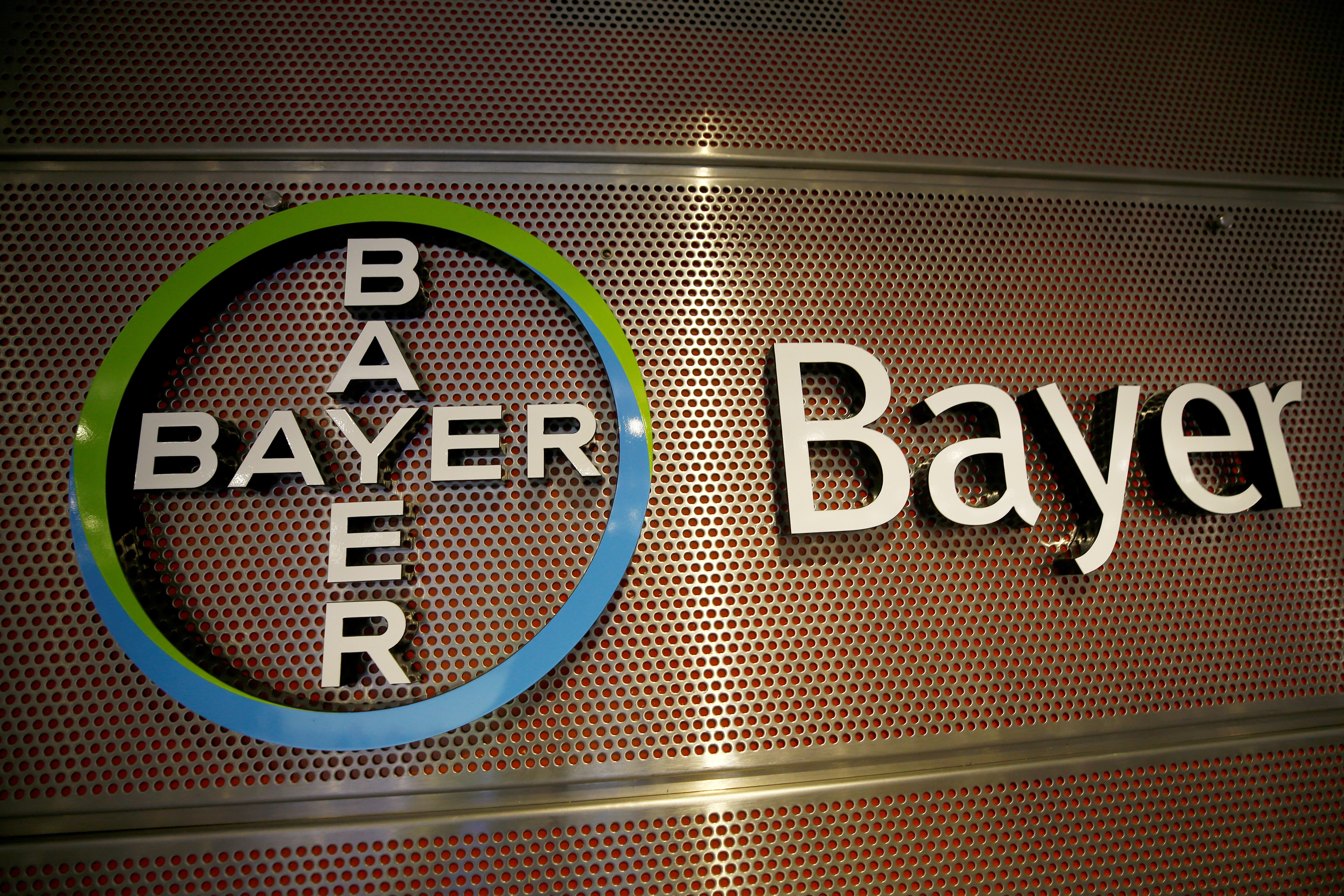 Logo of German drugmaker Bayer AG