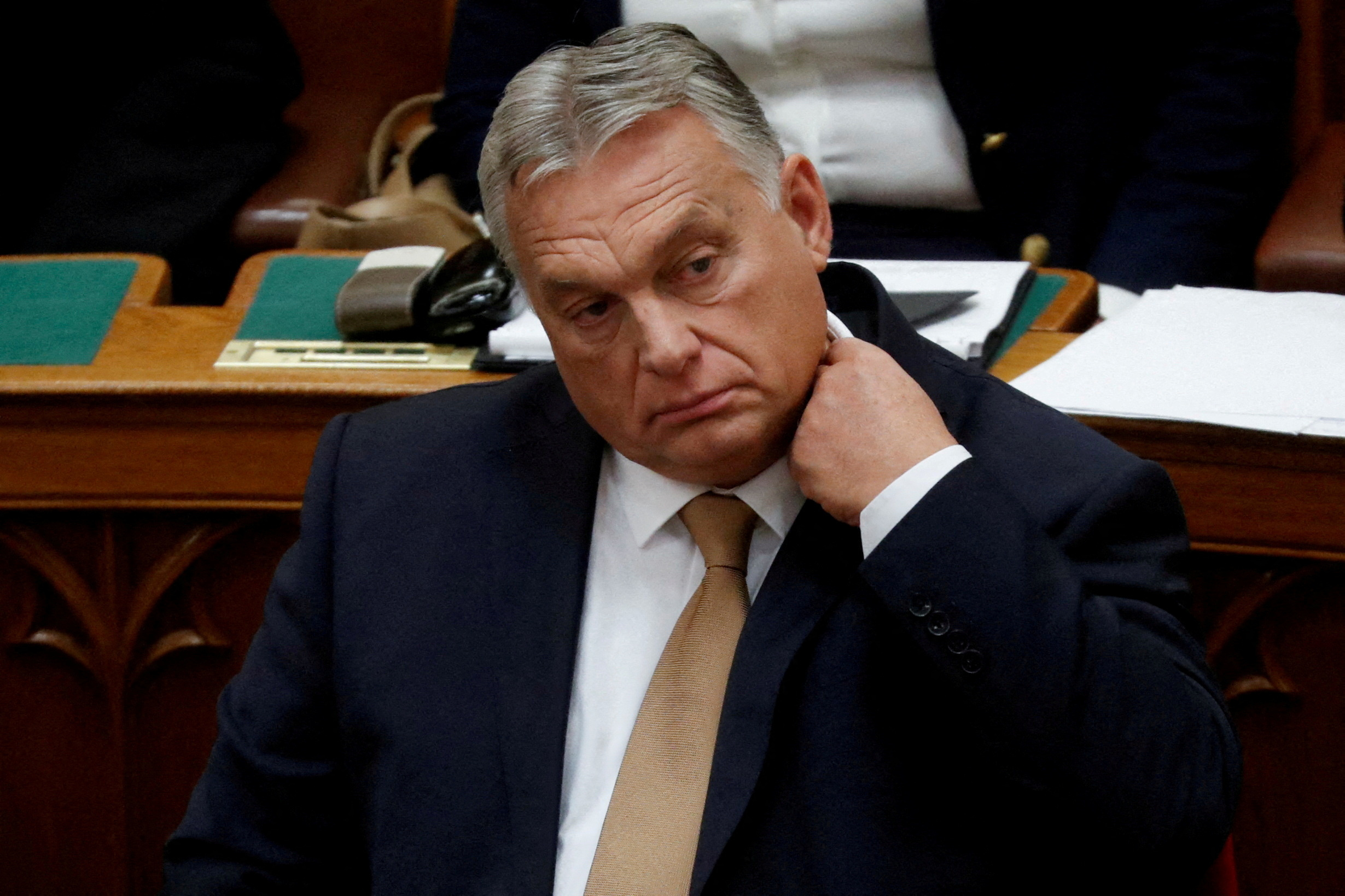 Hungarian Prime Minister Viktor Orban attends the autumn session of parliament in Budapest,
