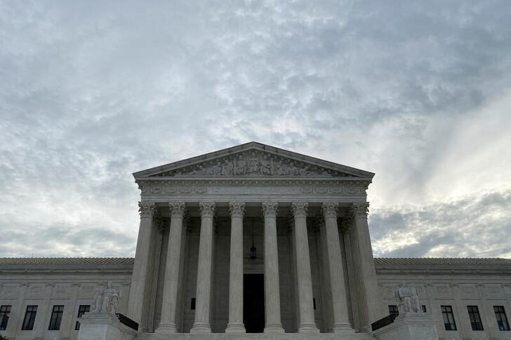 A general view of the Supreme Court building at the start of the court's new term in Washington