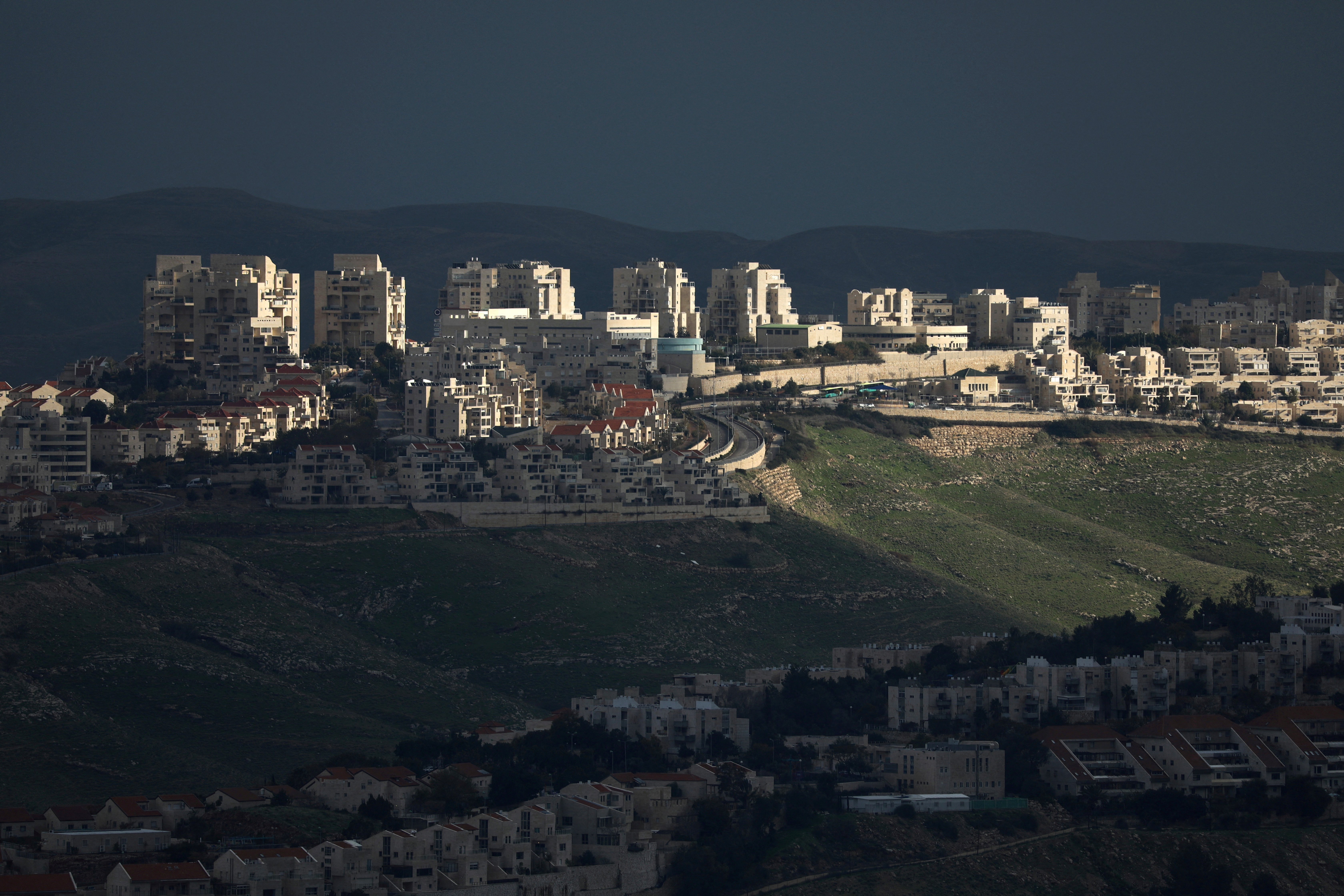 A view shows the Israeli settlement of Maale Adumim in the Israeli-occupied West Bank
