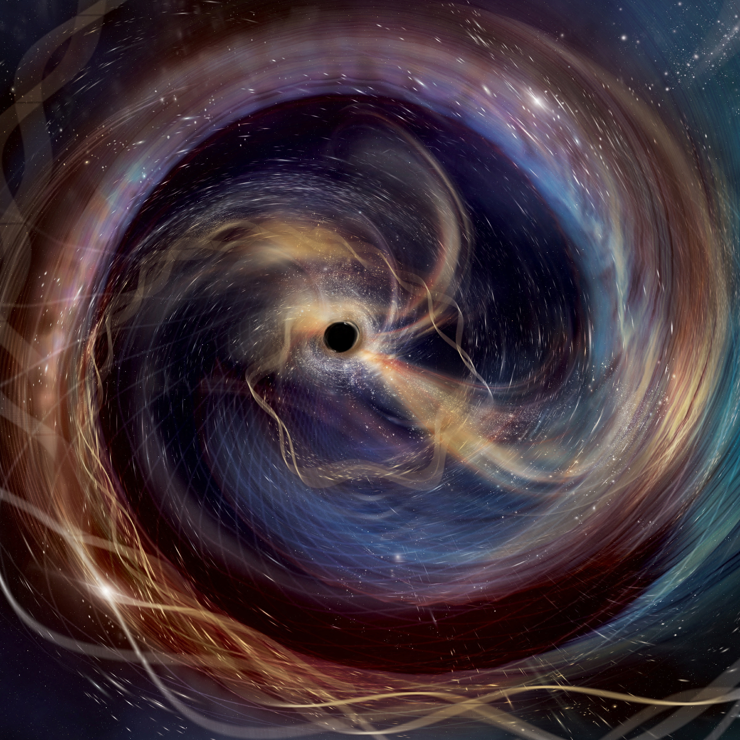Astronomers get best view yet of two merging black holes | Reuters, image size:2400x2400