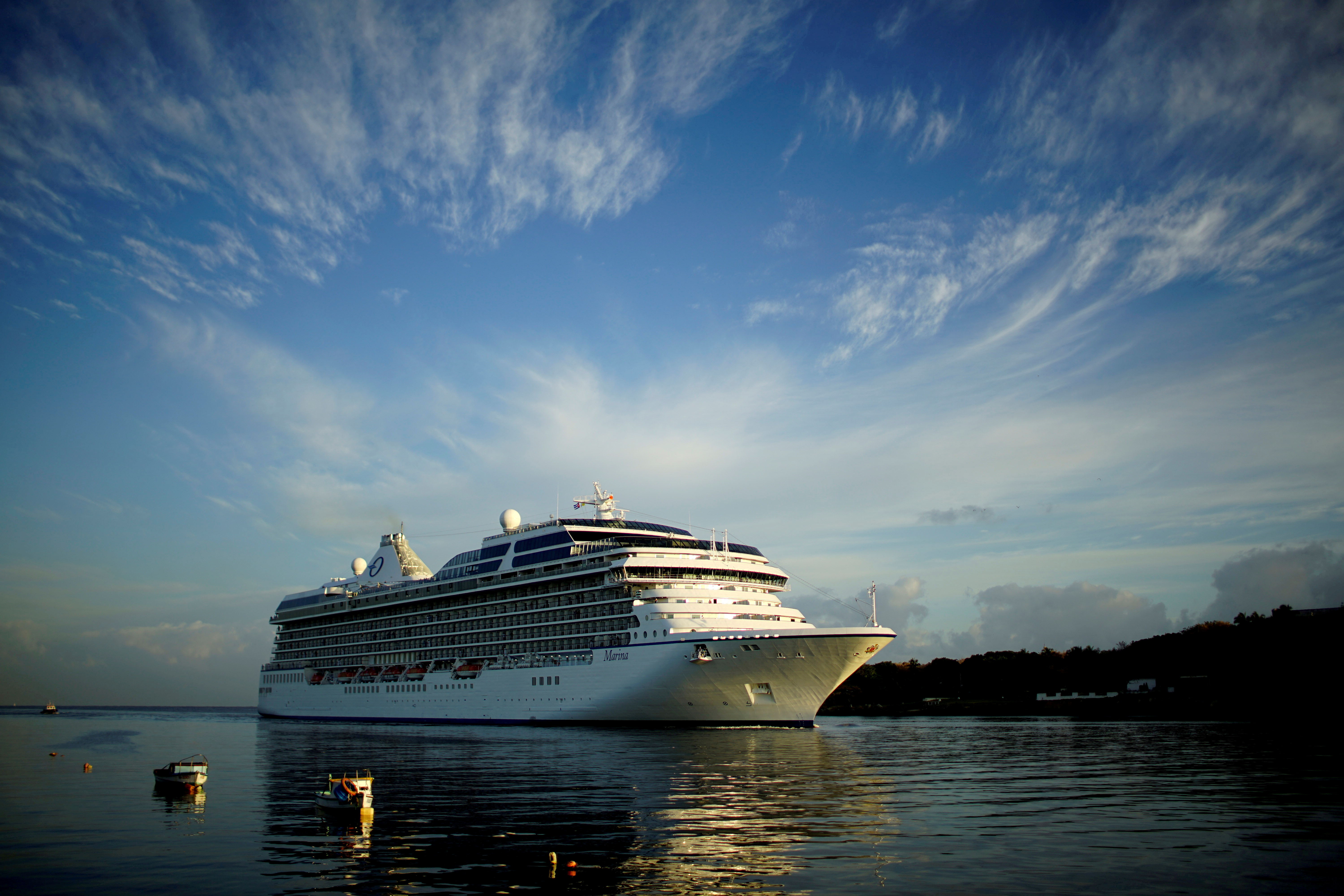 FILE PHOTO: U.S. Norwegian Cruise Line Holdings cruise ship Marina arrives at the Havana bay