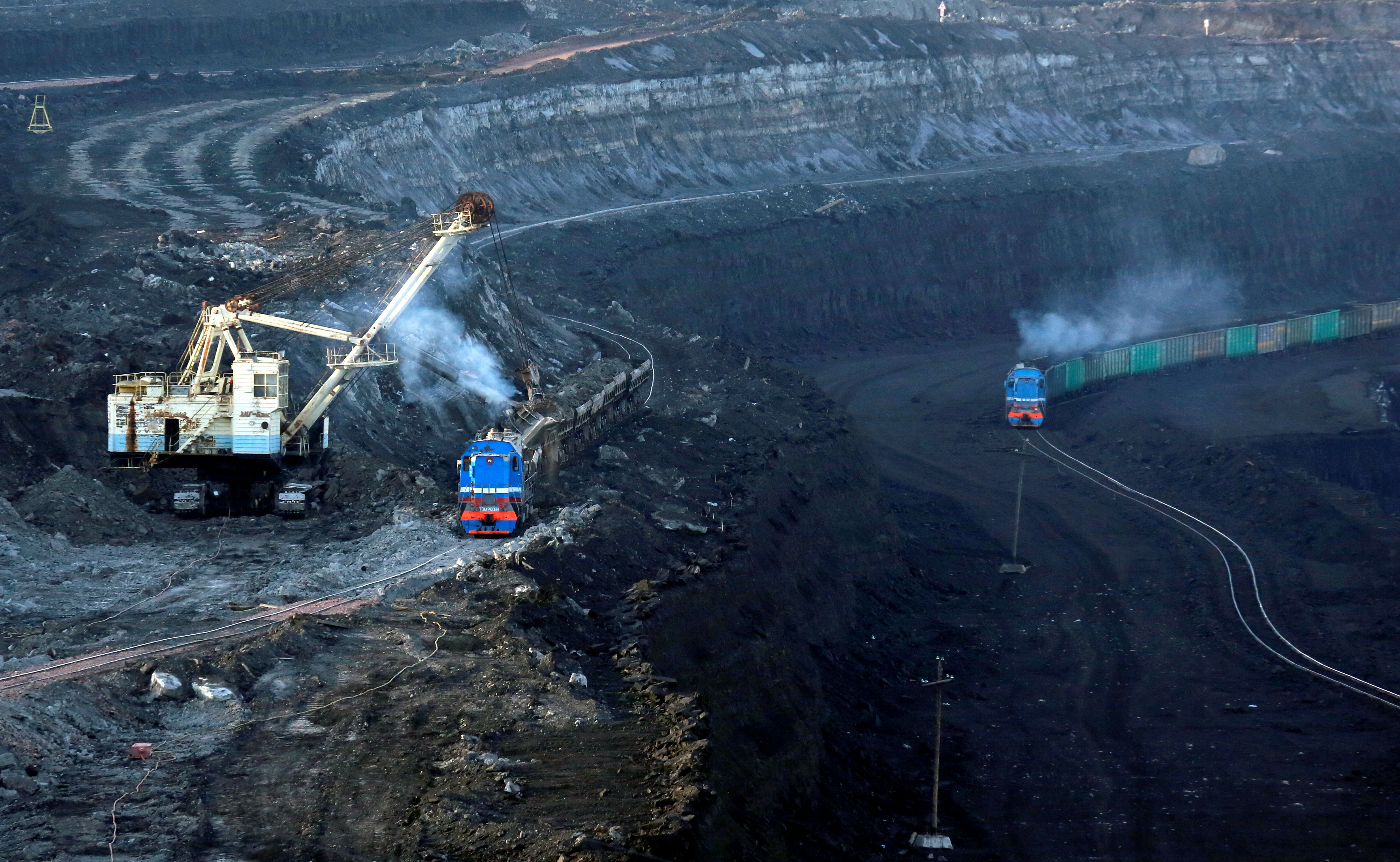 A view shows Borodinsky opencast colliery near Krasnoyarsk