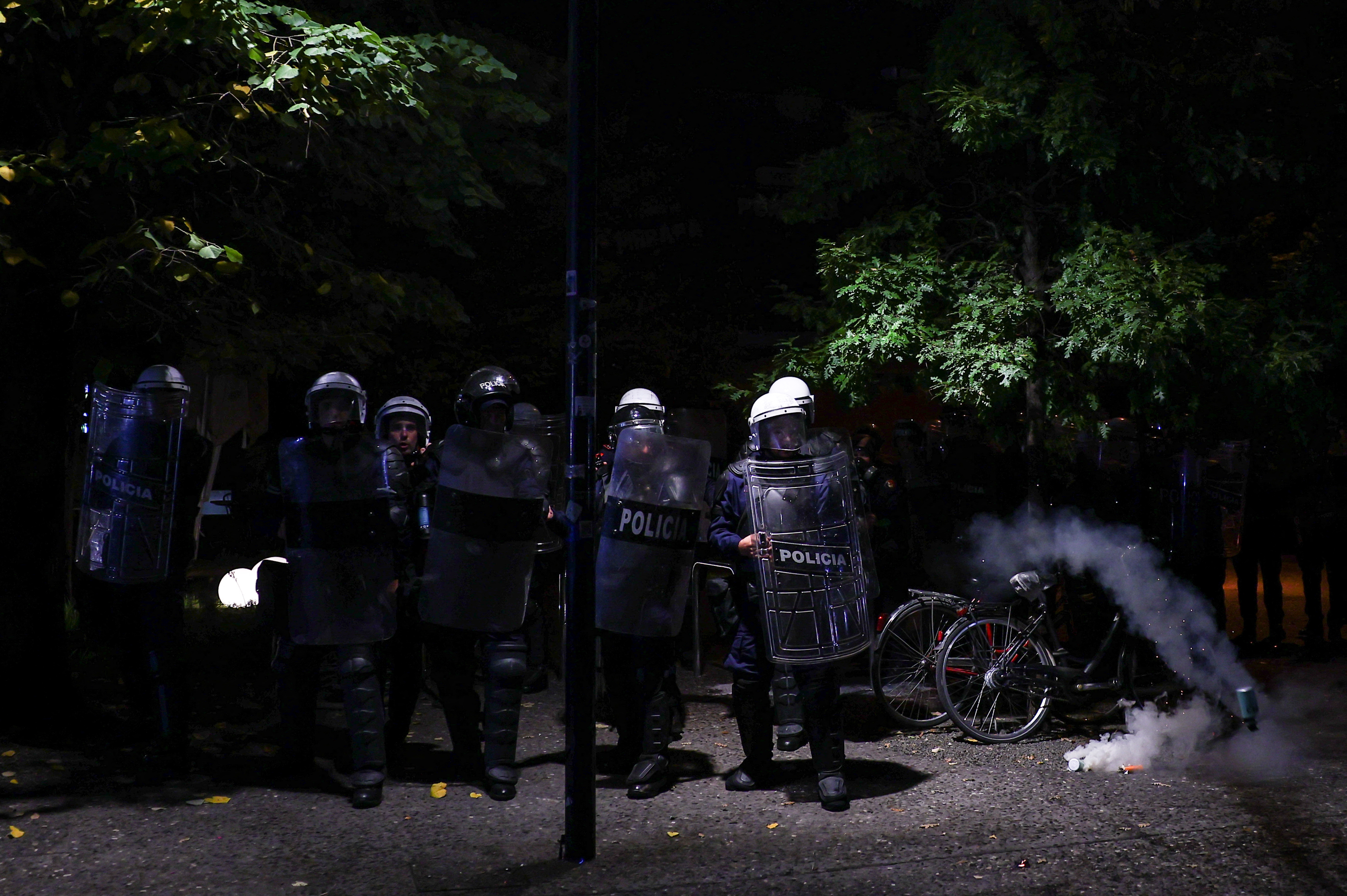 Anti-government protest, in Tirana