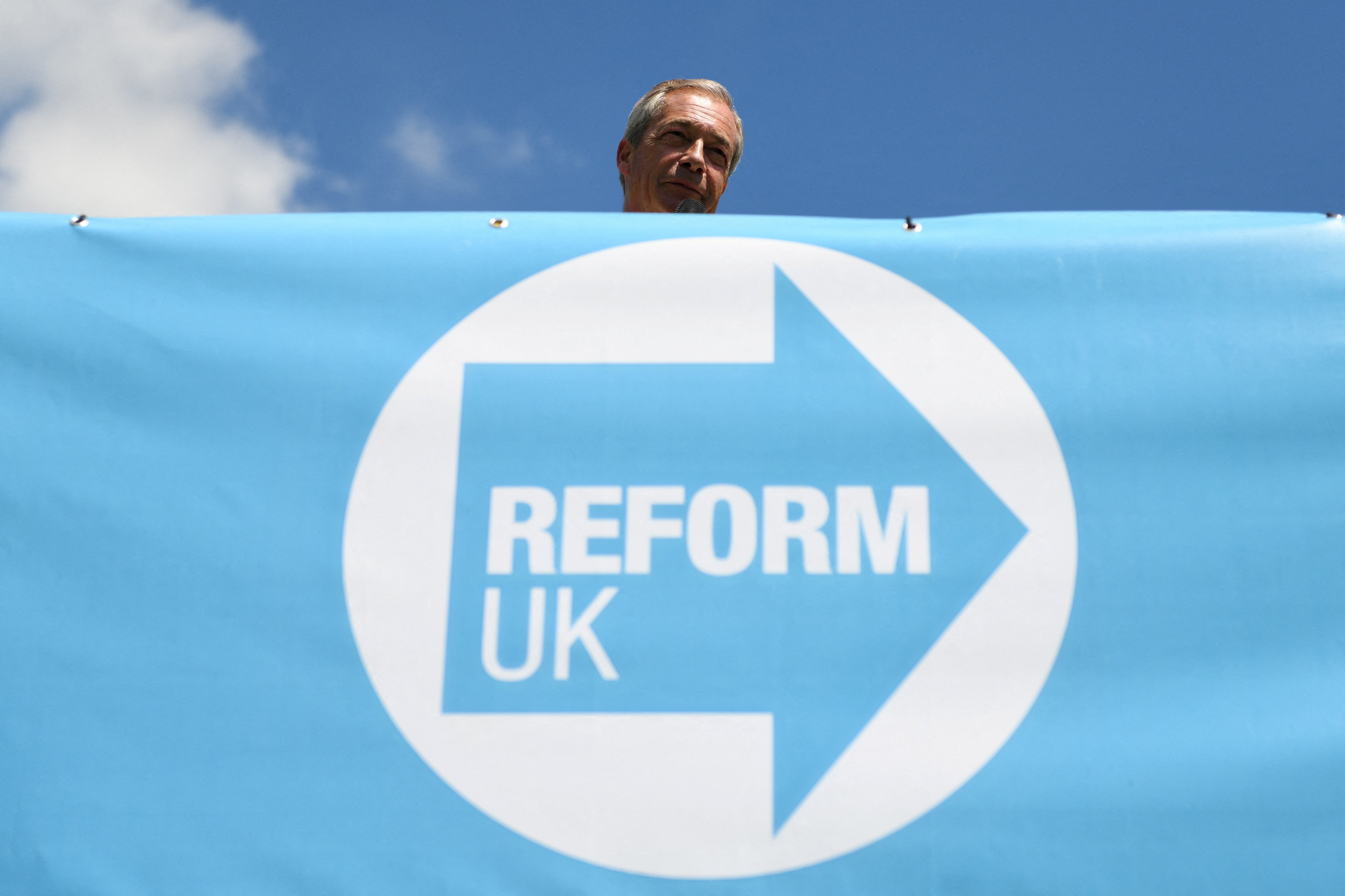 Reform UK party general election campaign event in Kent