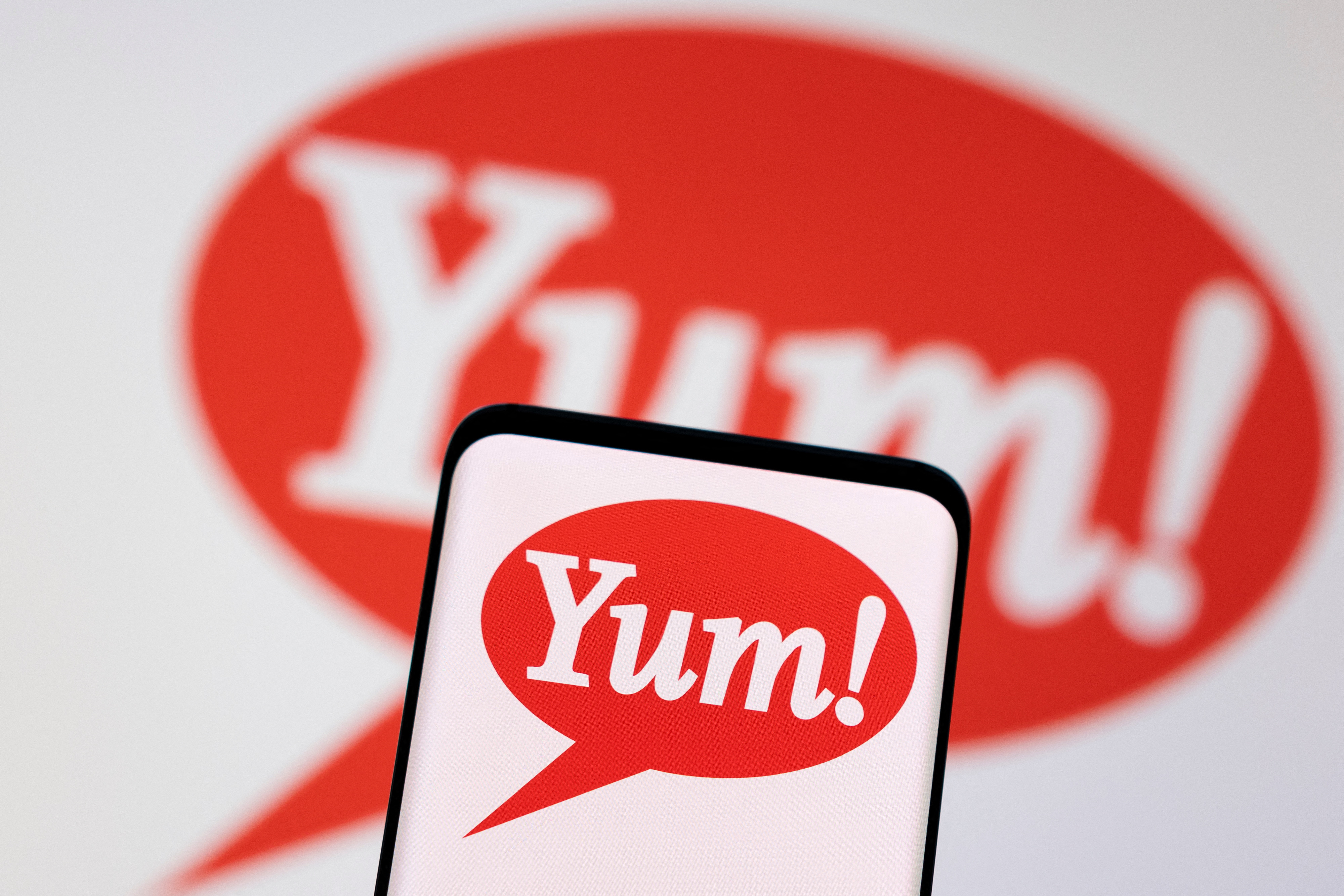 Illustration shows Yum Brands logo
