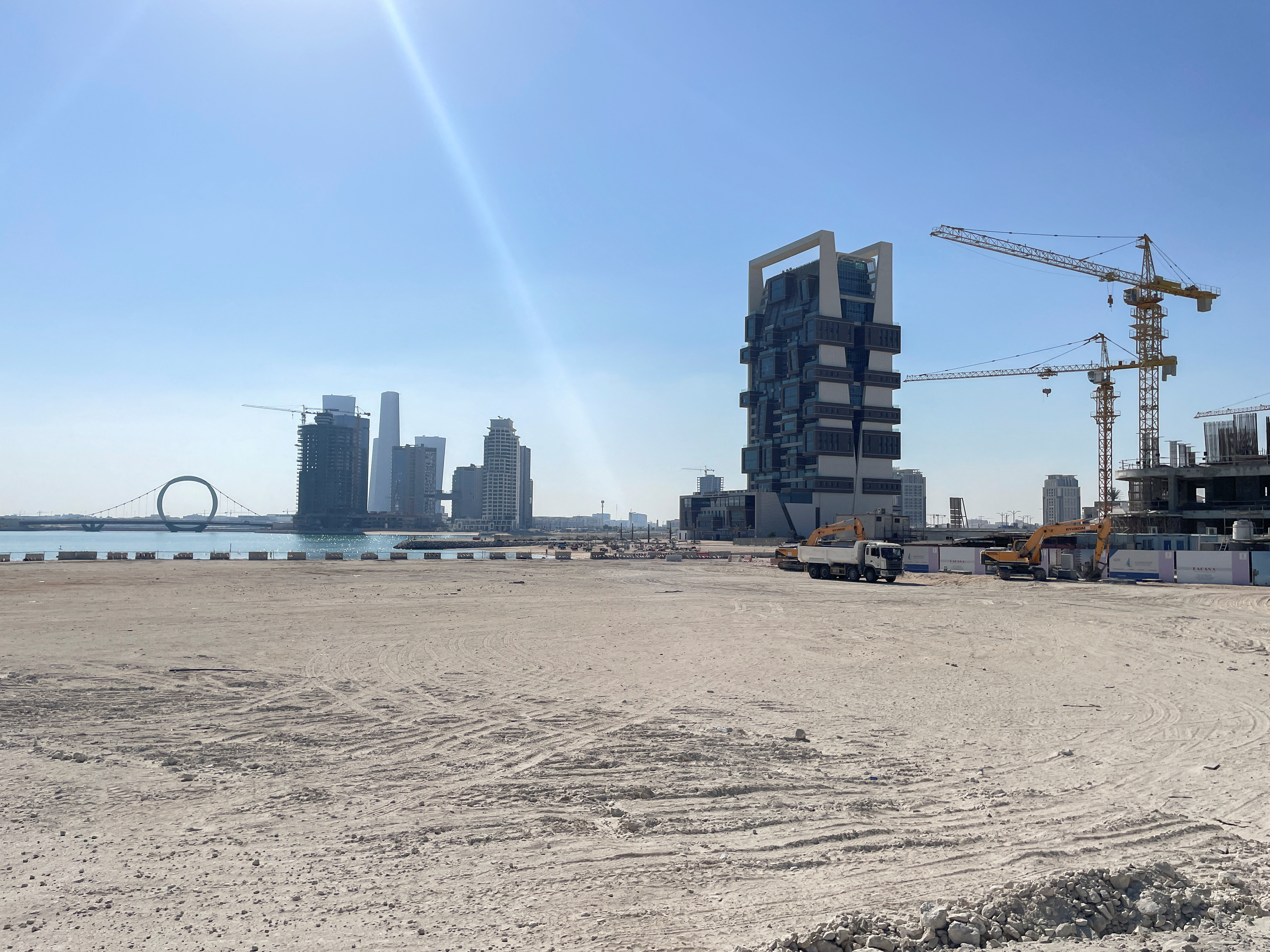 General view of the Waterfront Hotel and Apartments at Lusail district, in Doha