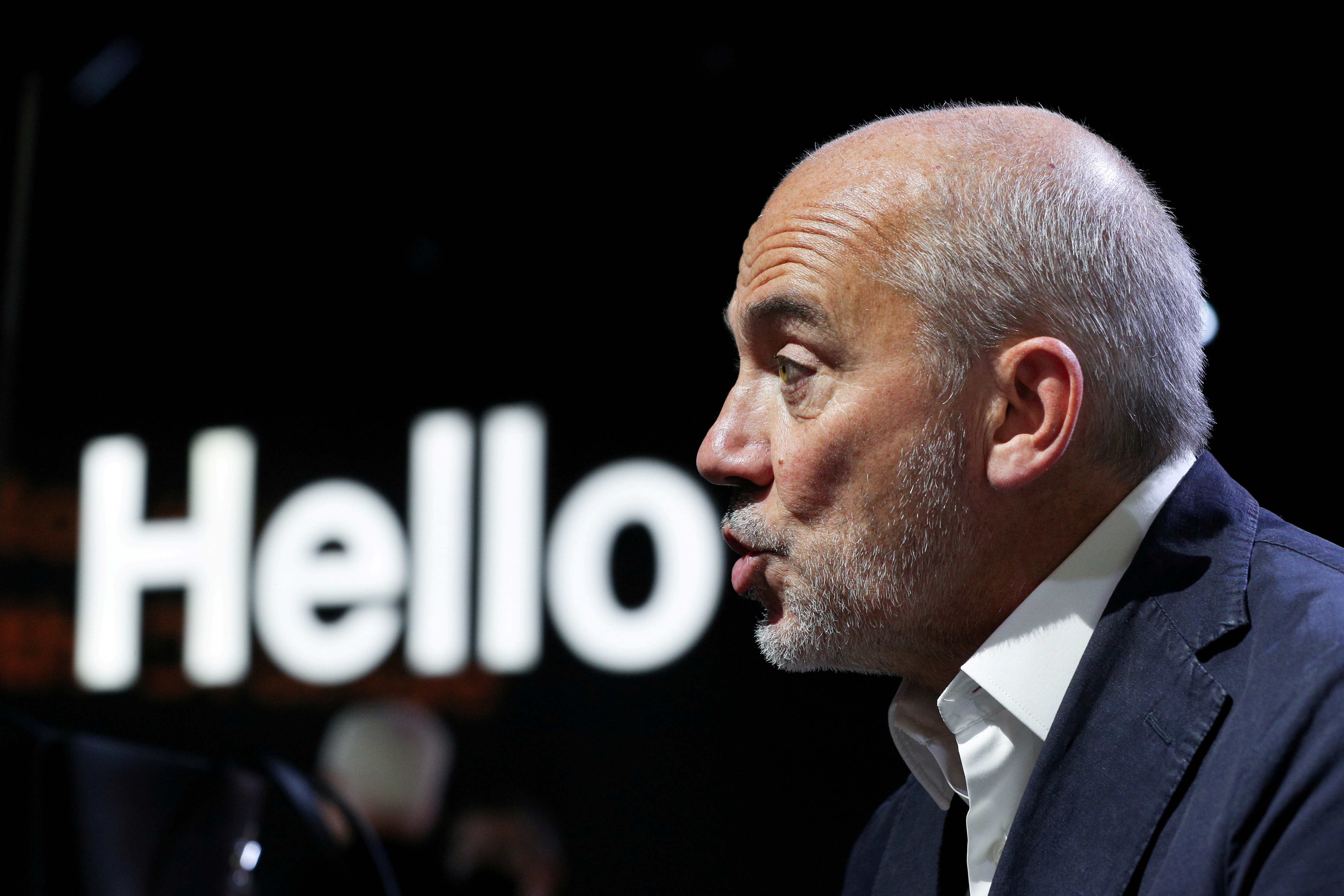 Chairman & CEO of Orange Stephane Richard speaks during an interview at the Mobile World Congress (MWC) in Barcelona, Spain, June 29, 2021. REUTERS/Albert Gea/File Photo