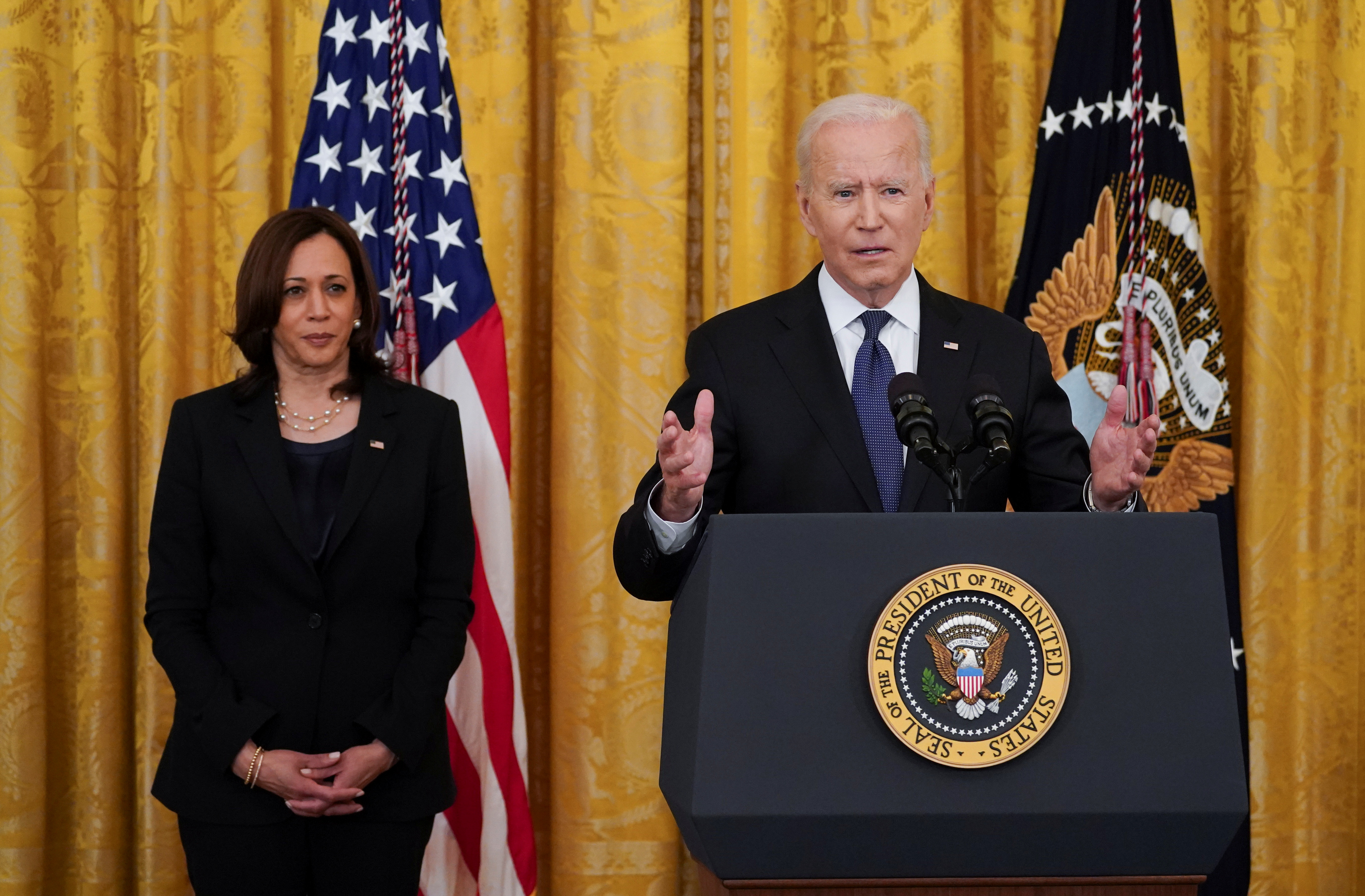 U.S. President Biden signs the COVID-19 Hate Crimes Act at the White House in Washington