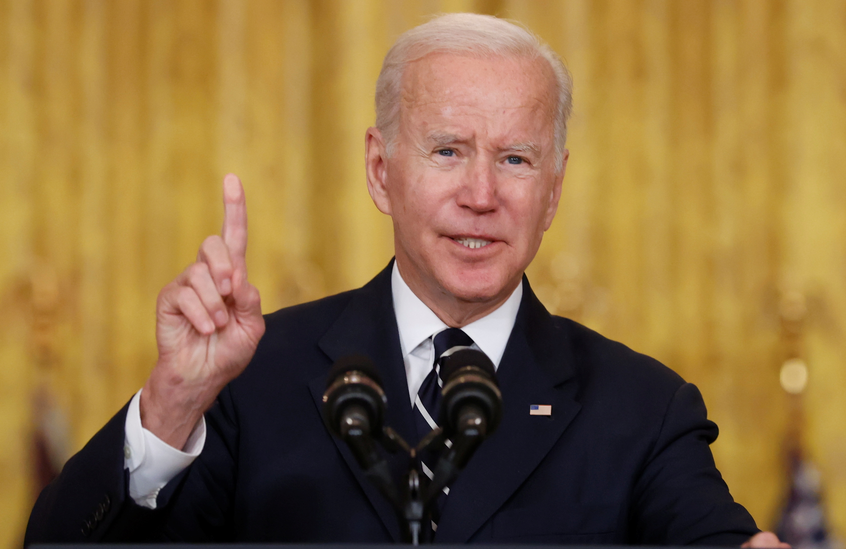 U.S. President Joe Biden provides update on Build Back Better agenda and infrastructure deal at the White House in Washington