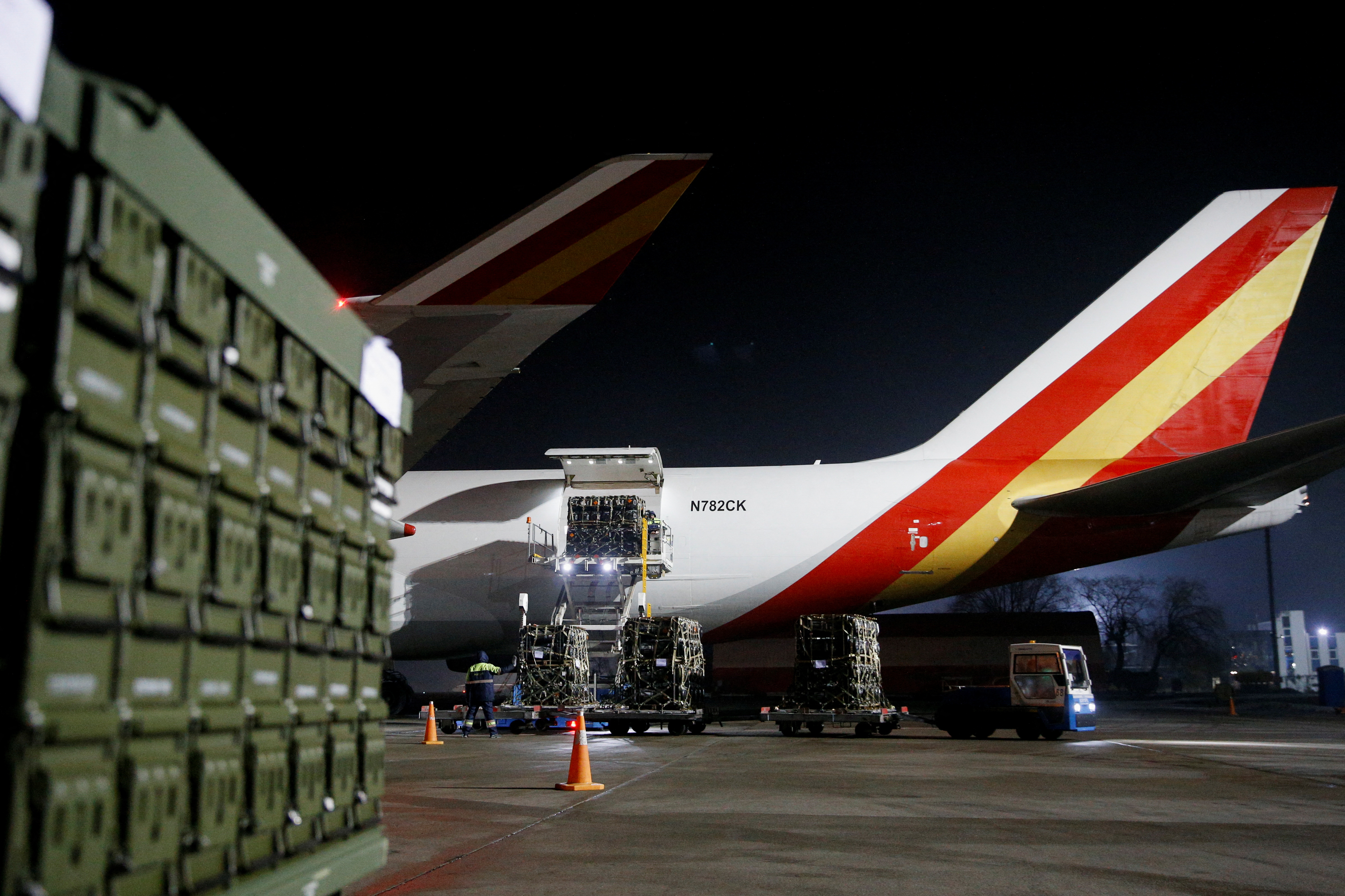 FILE PHOTO - Ukraine receives shipment of U.S. military aid at Boryspil airport