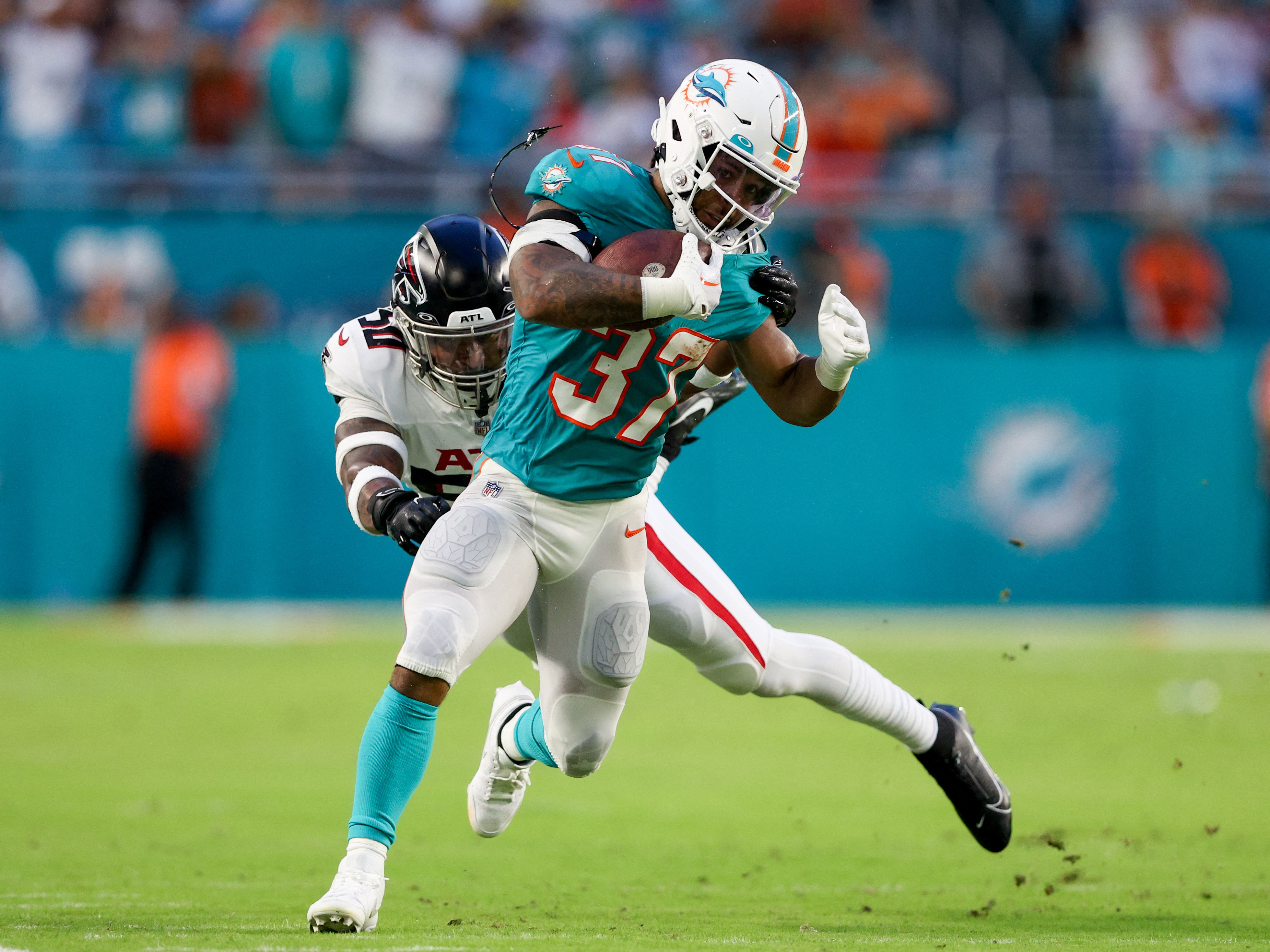 Miami Dolphins play Atlanta Falcons in NFL exhibition at Hard Rock