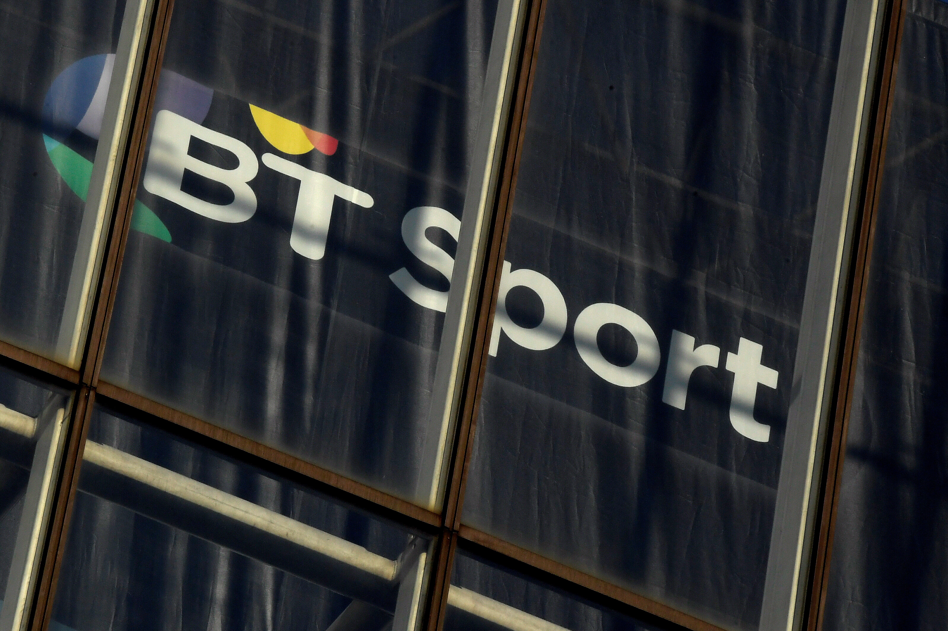 A BT Sport logo is displayed in an office in the City of London, Britain, January 24, 2017. REUTERS/Toby Melville