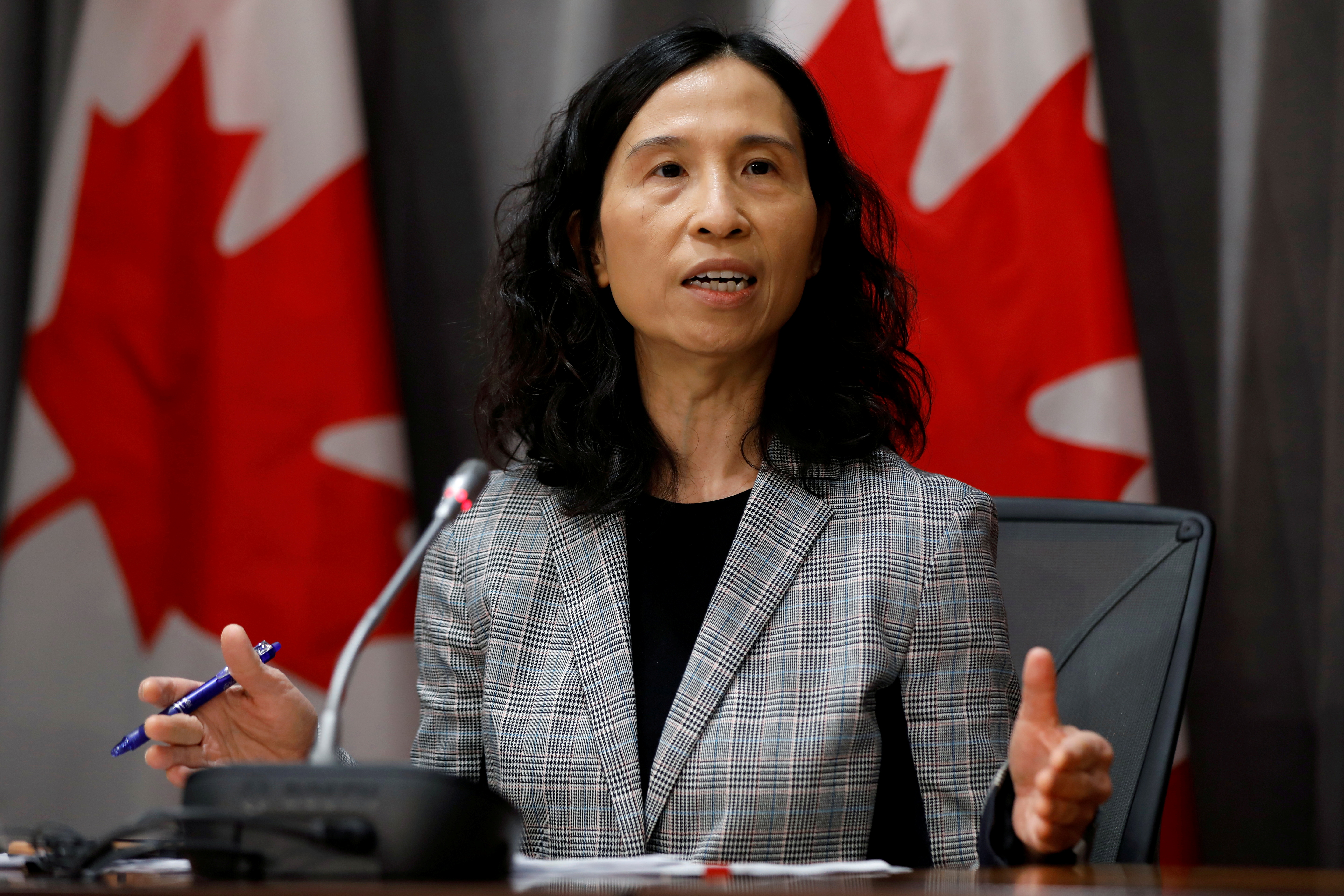 Canada's Chief Public Health Officer Dr. Theresa Tam attends a news conference as efforts continue to help slow the spread of coronavirus disease (COVID-19) in Ottawa