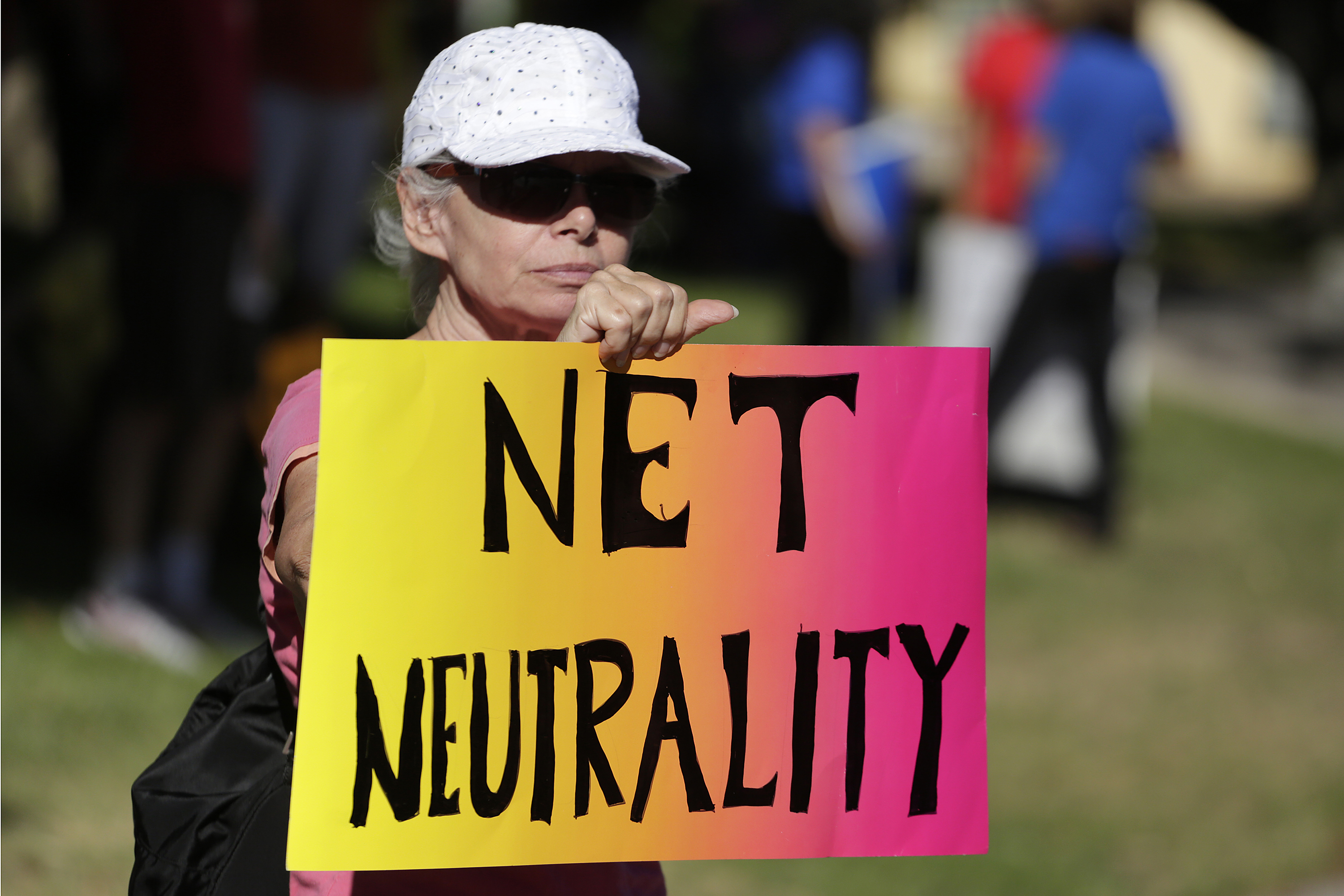 Erlendsson attends a pro-net neutrality Internet activist rally in the neighborhood where U.S. President Barack Obama attended a fundraiser in Los Angeles