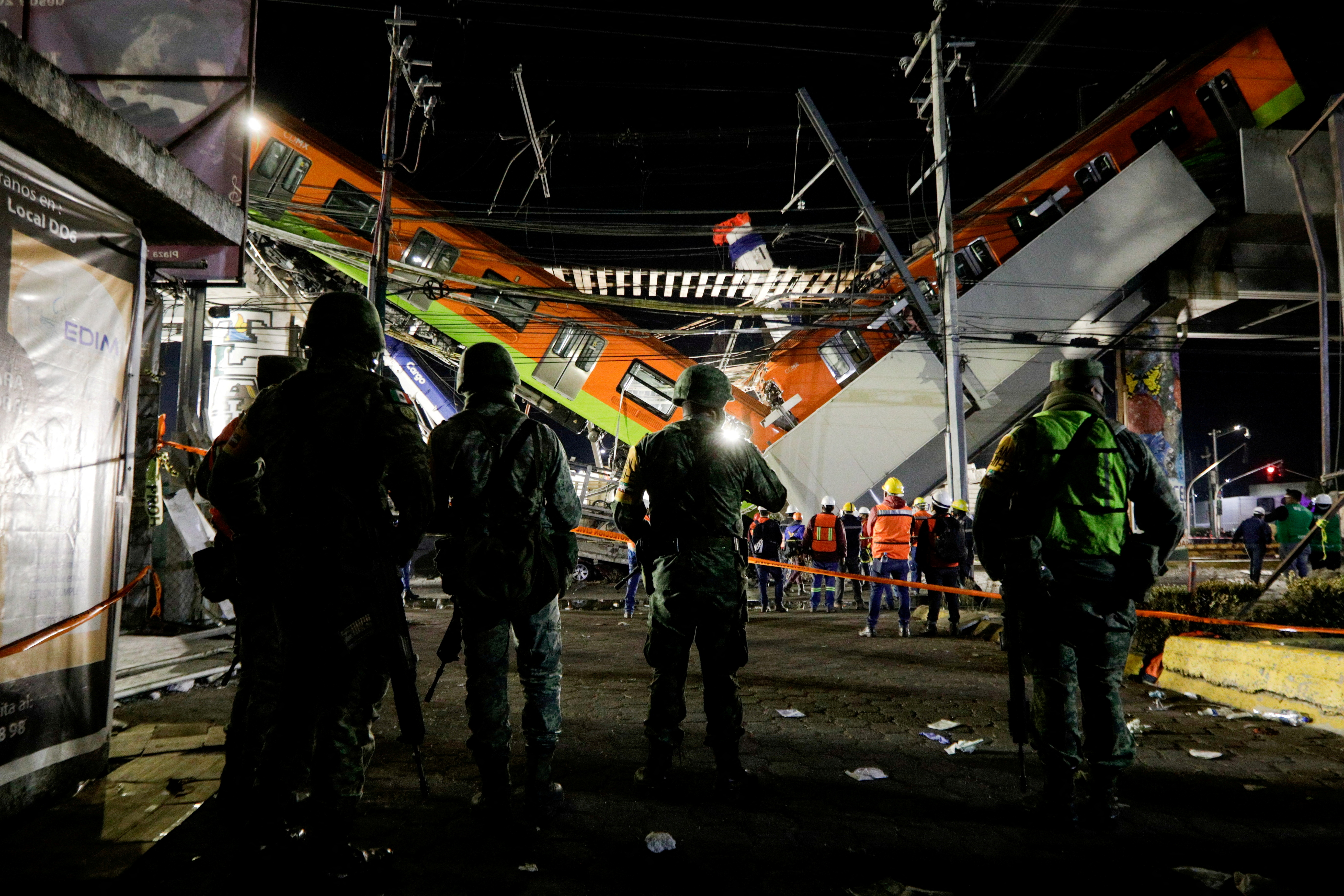 Mexico City rail overpass collapses