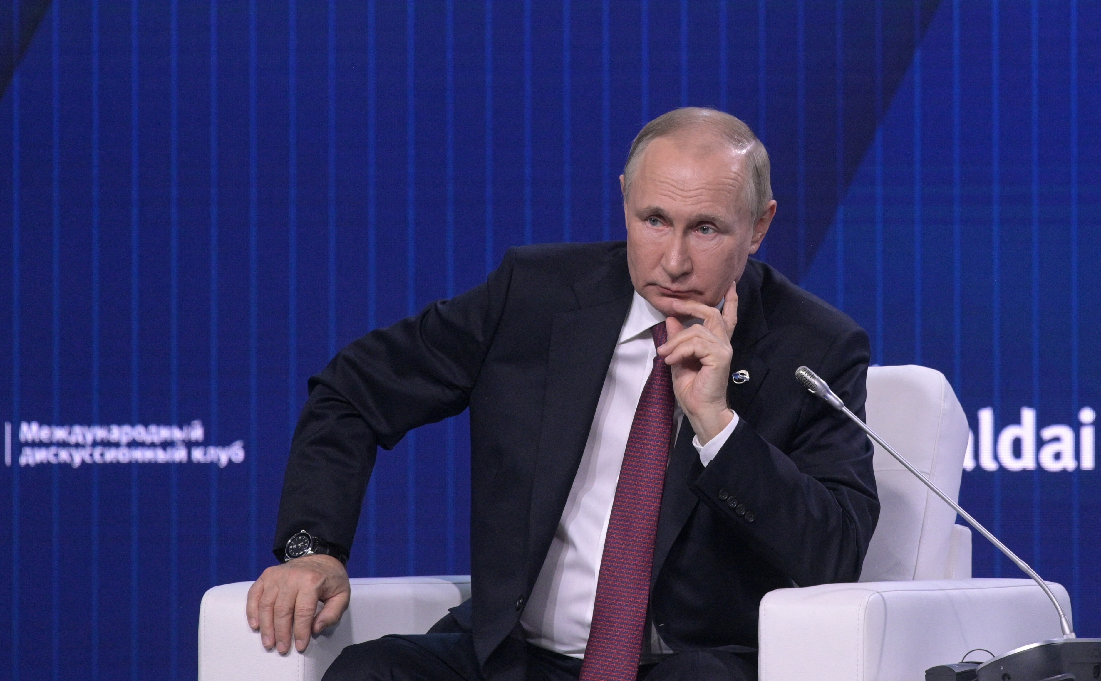 Russia's President Putin takes part in Valdai discussion club meeting