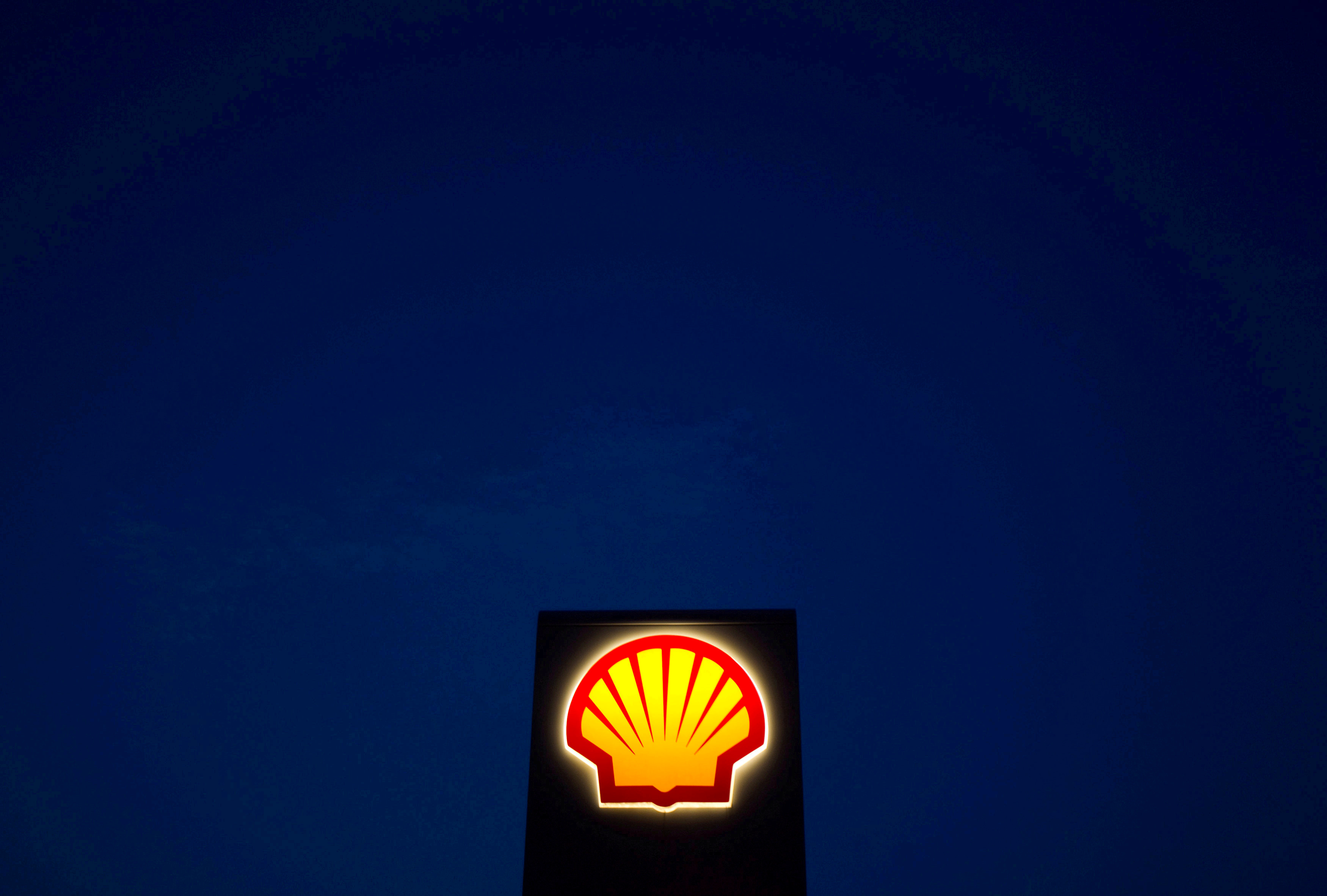 A Shell sign is pictured near Nowshera