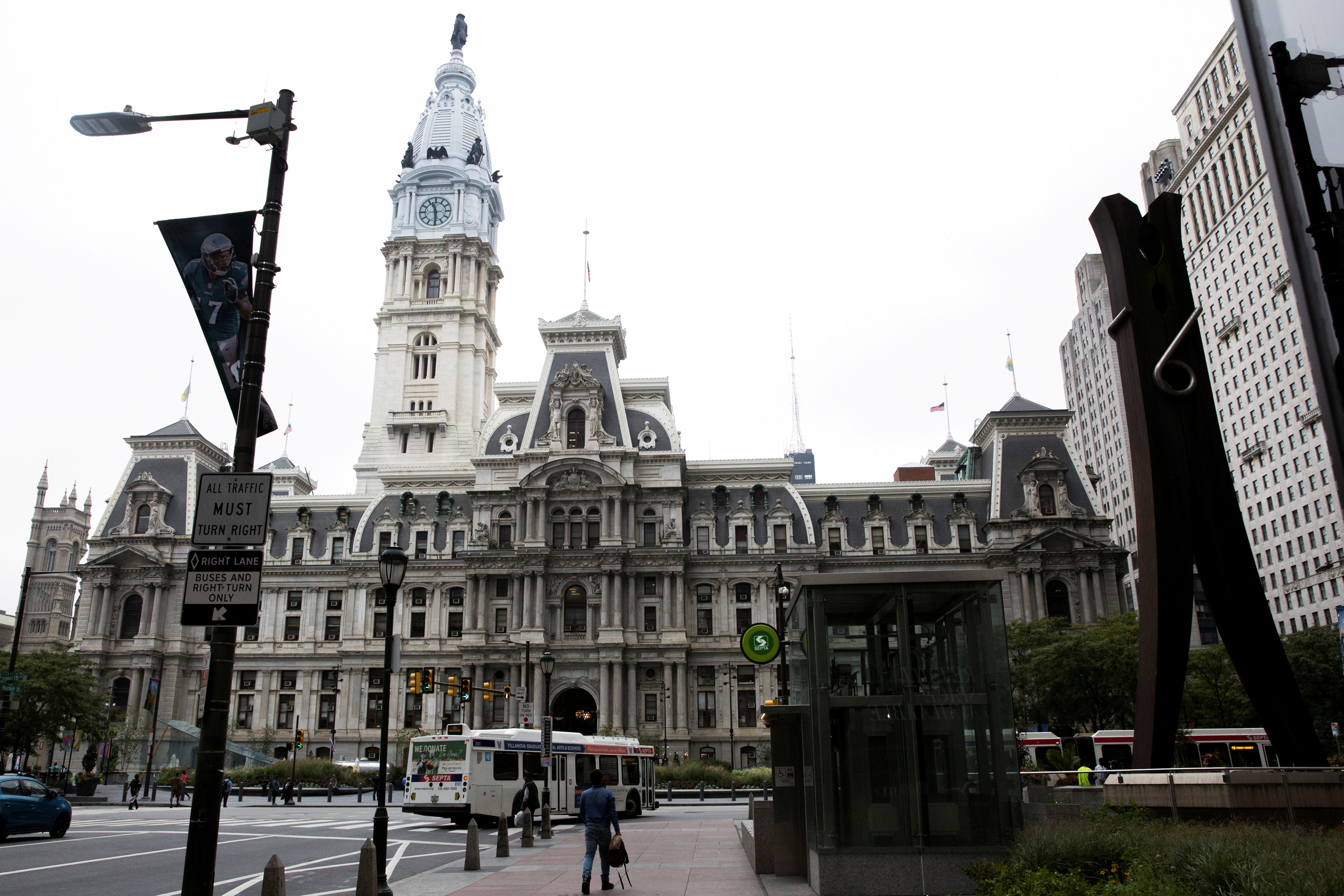 Philadelphia City Hall is pictured in Philadelphia, Pennsylvania
