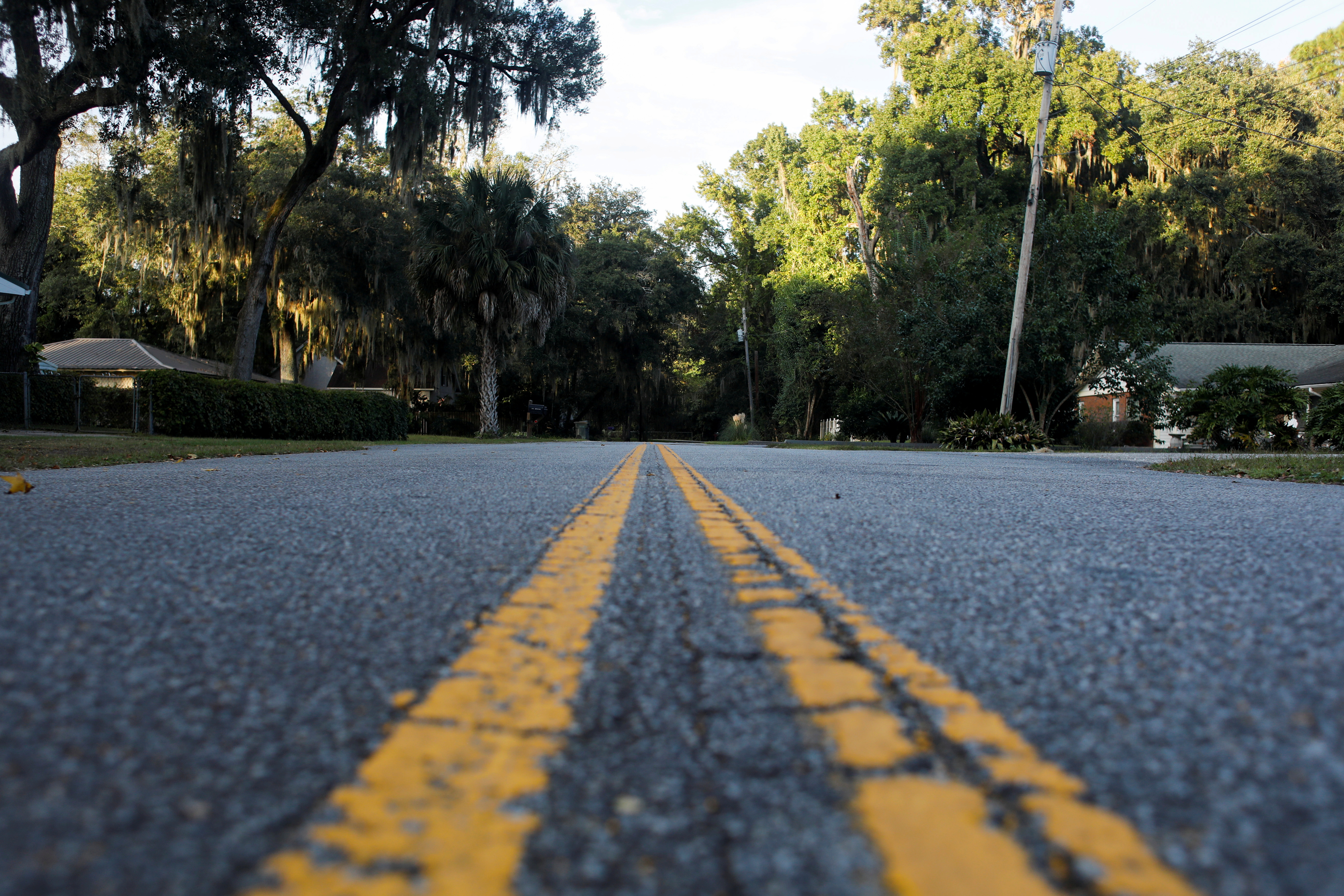 View of a road at the Satilla Shores subdivision where Ahmaud Arbery was shot to death while going for a run last year February 2020 in Brunswick