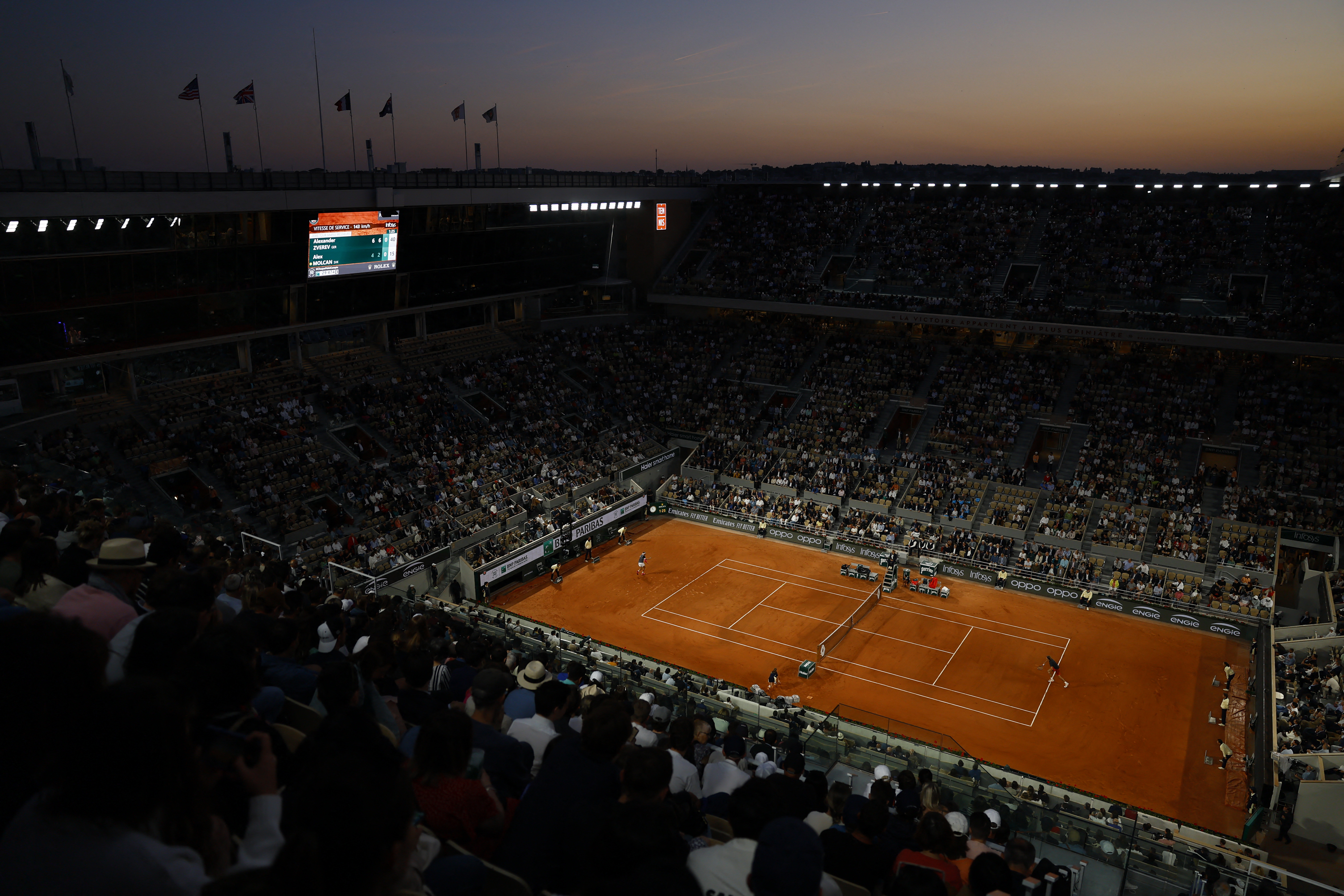 French Open night sessions come under sustained fire Reuters
