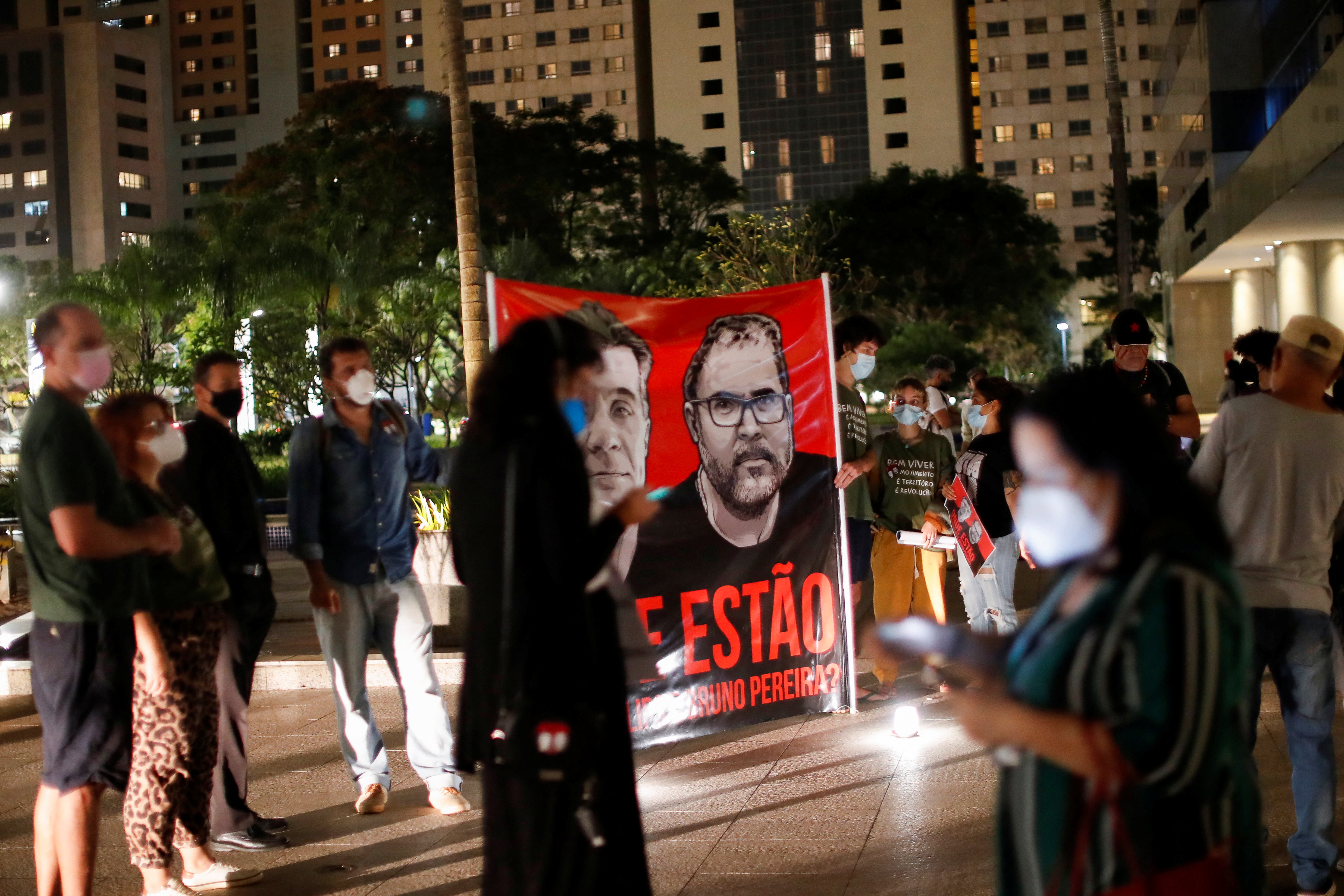 Vigil following the disappearance of British journalist Dom Phillips and indigenous expert Bruno Pereira in Brasilia