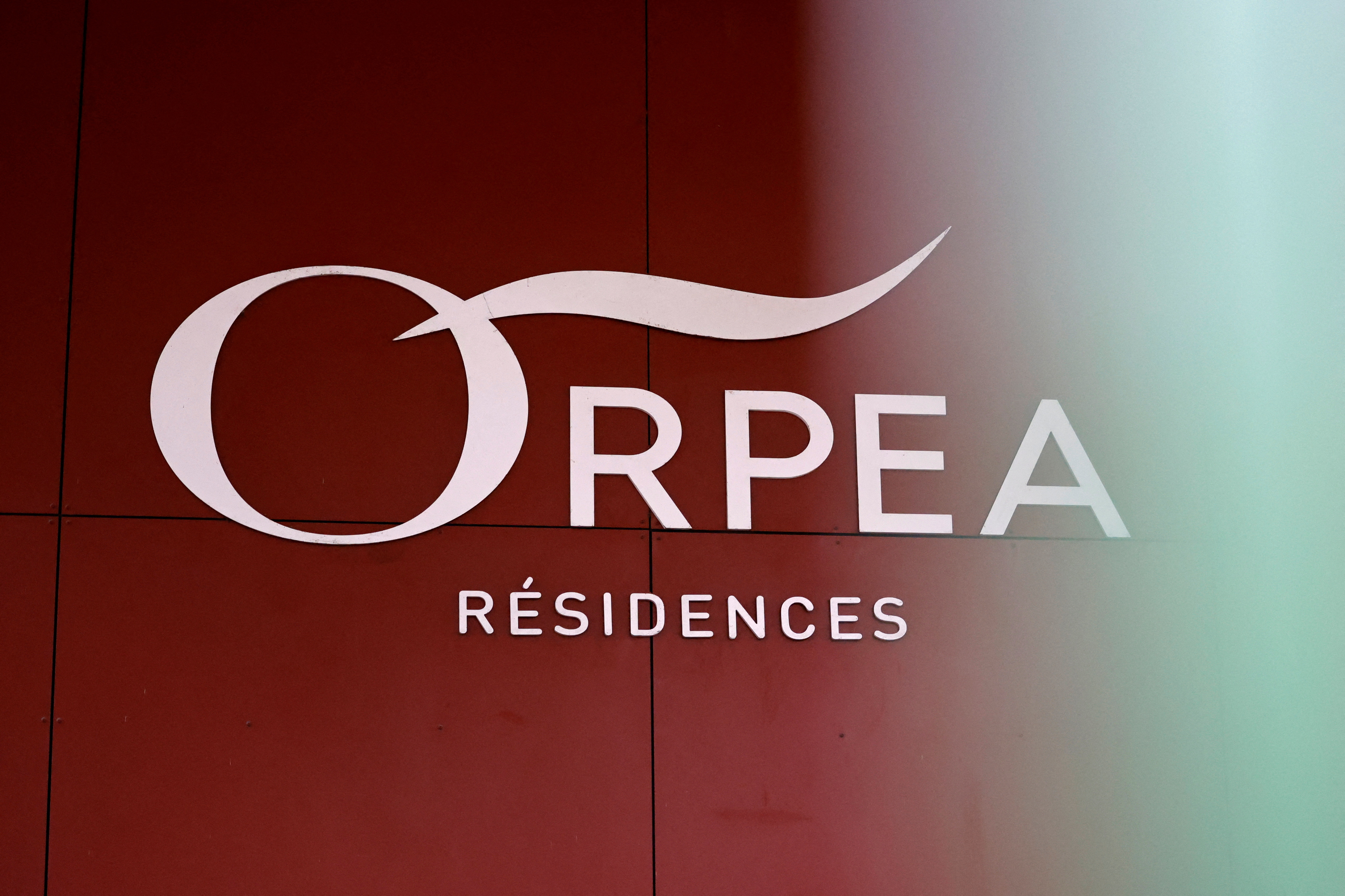 Logo of French care homes company Orpea near Paris