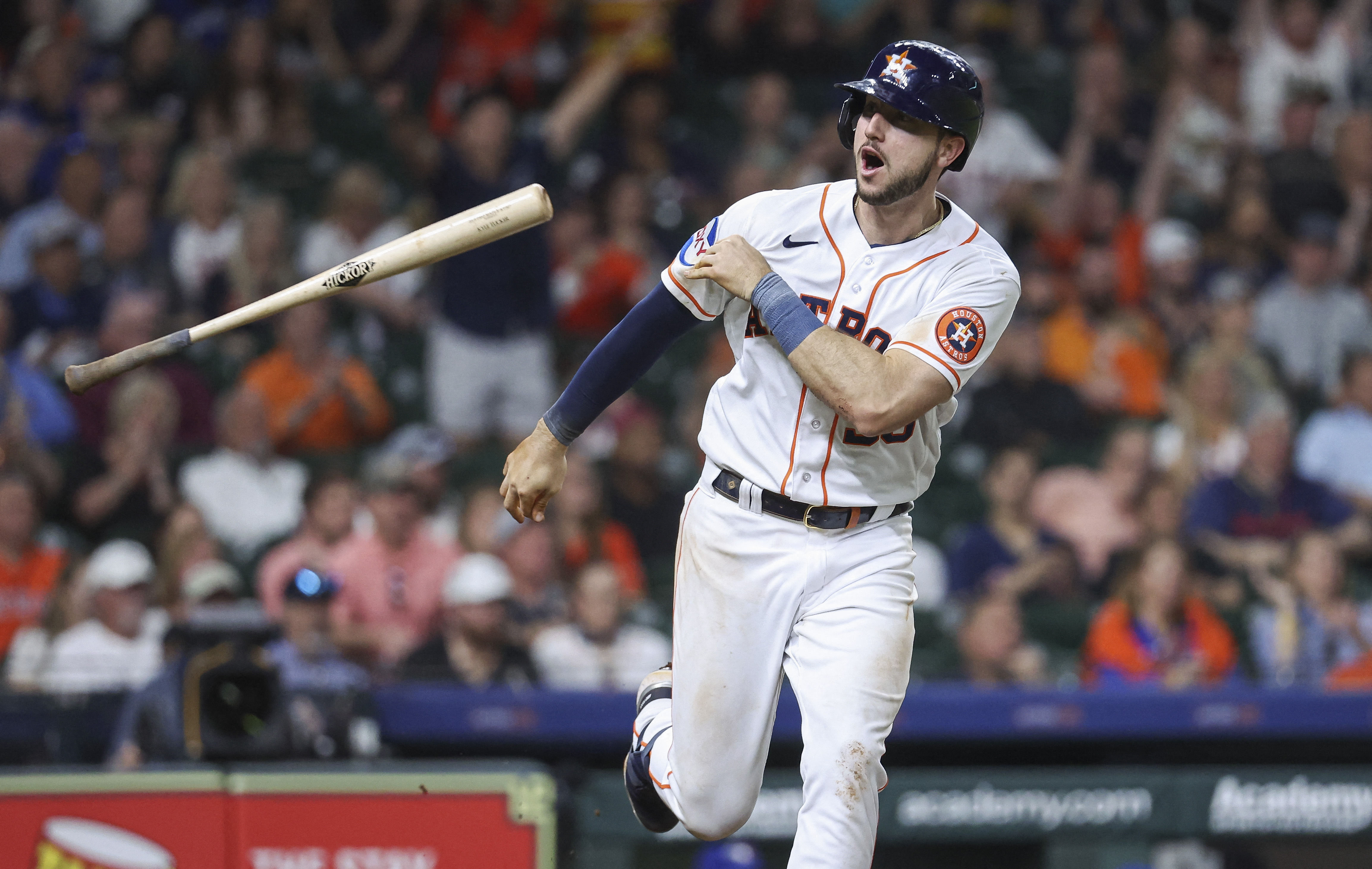 This Astros fan hit the batting cages dressed in a full tequila