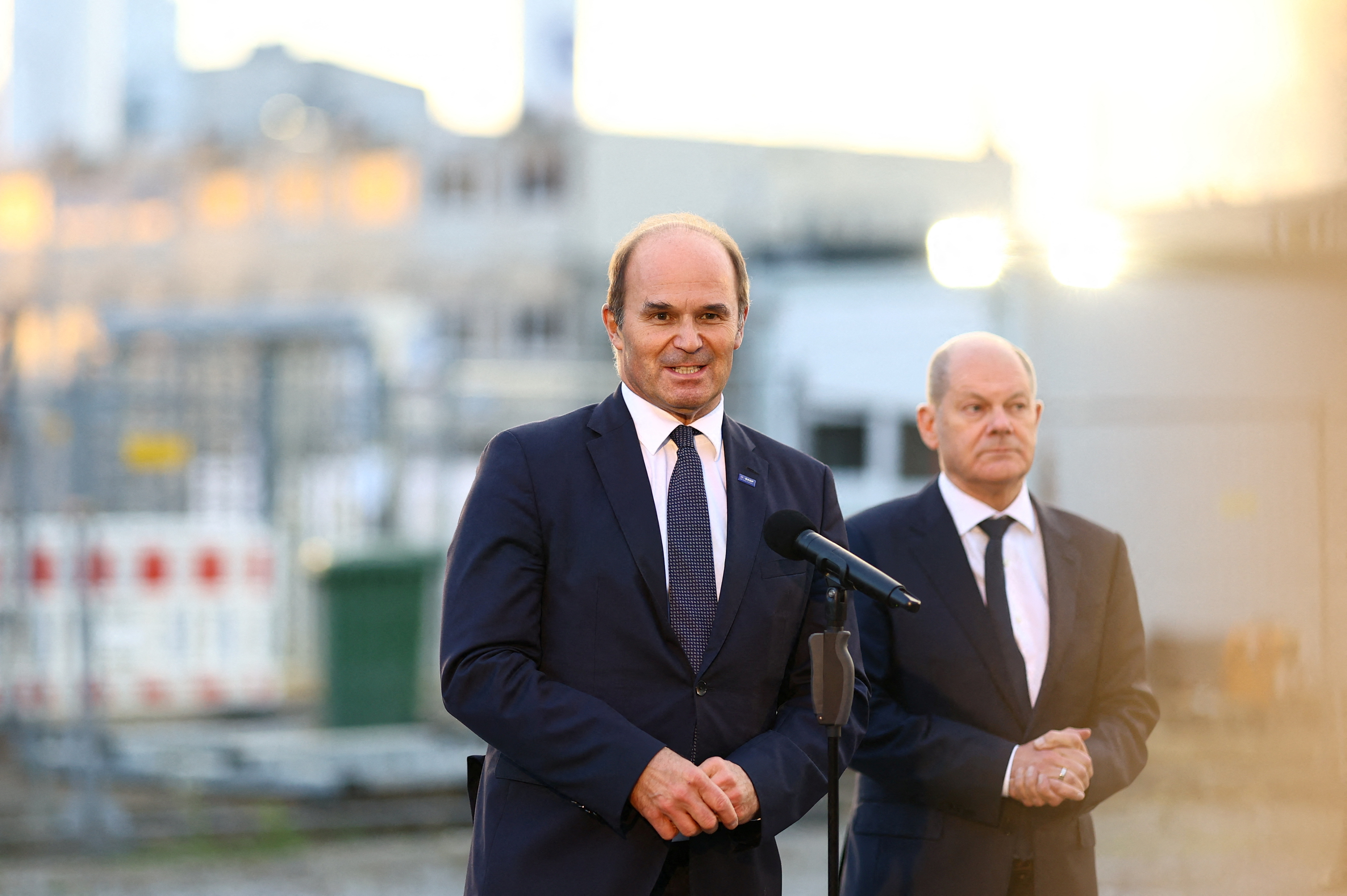 German Chancellor Scholz visits BASF chemical industry company in Schwarzheide