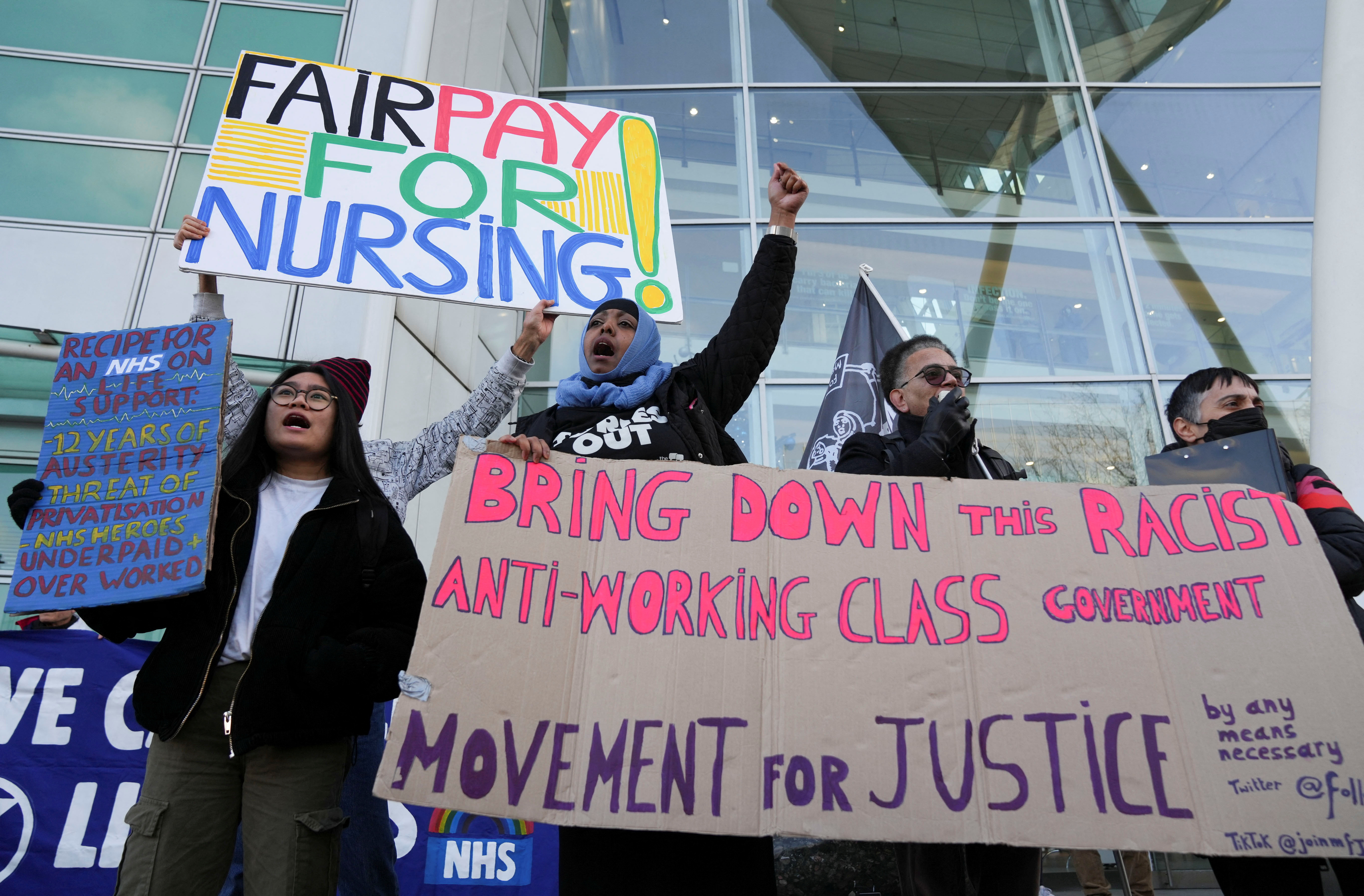 Nurses strike in London