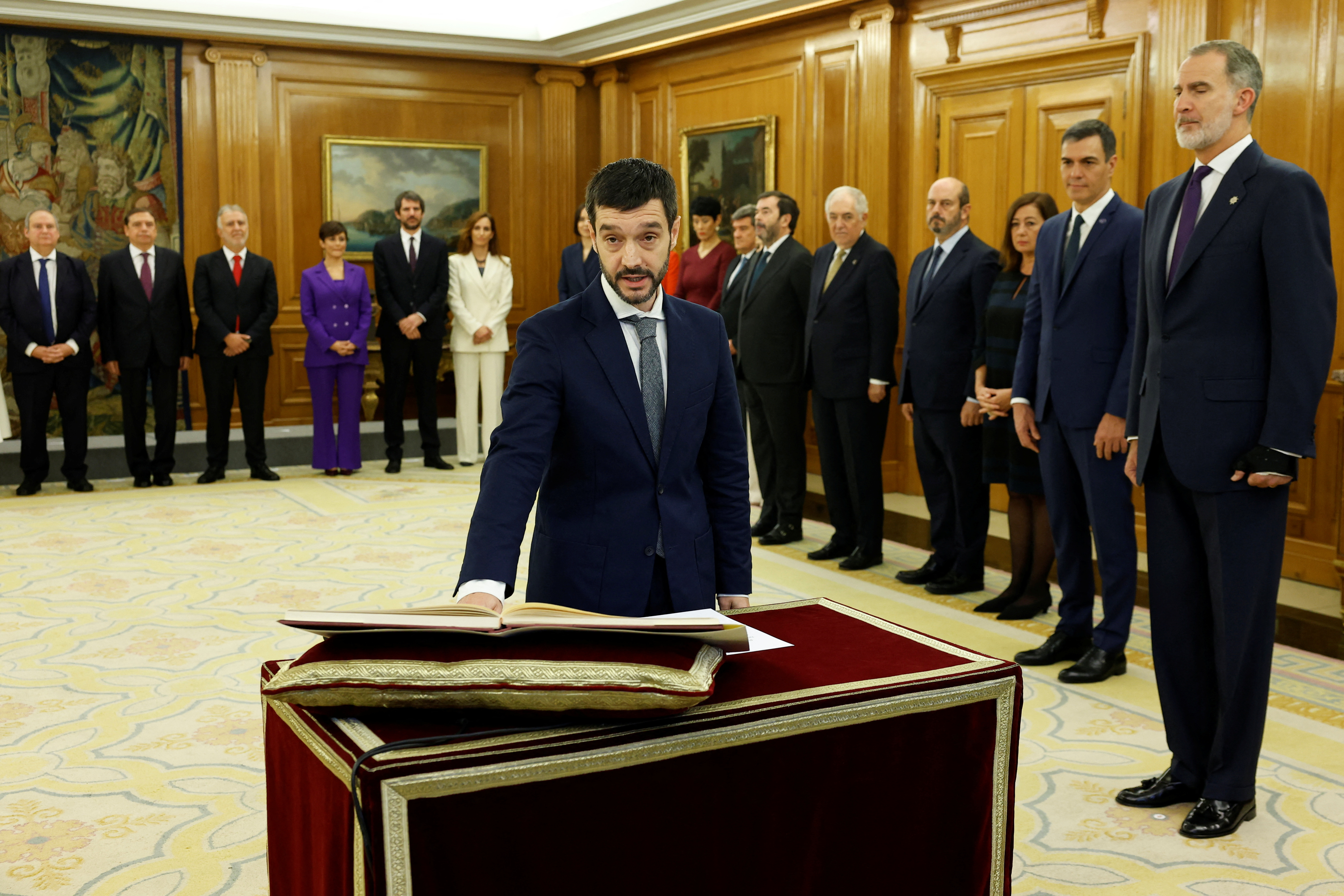 Spain's King Felipe swears-in the new cabinet, in Madrid