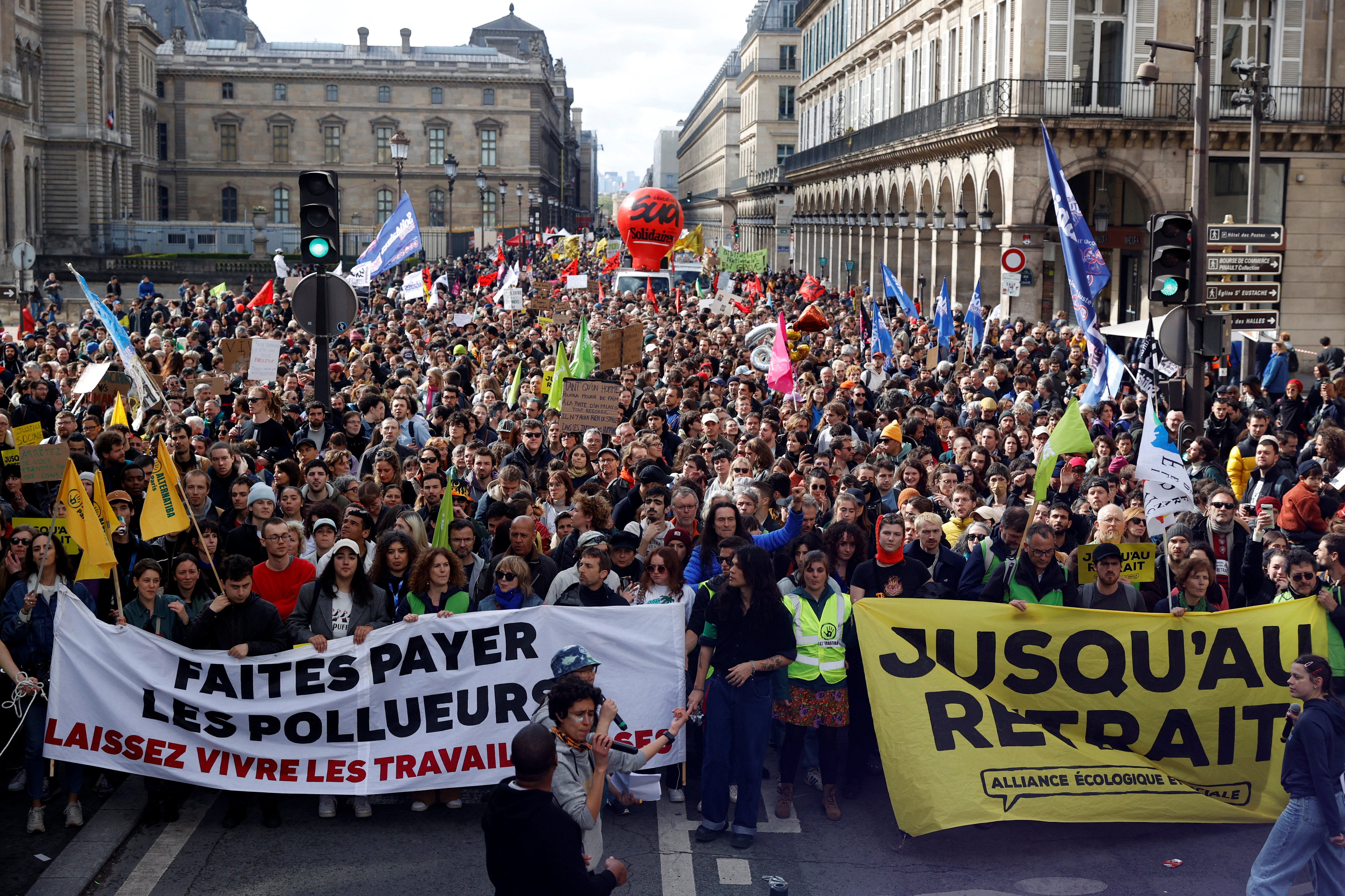 Twelfth day of national strike and protest in France against pension reform