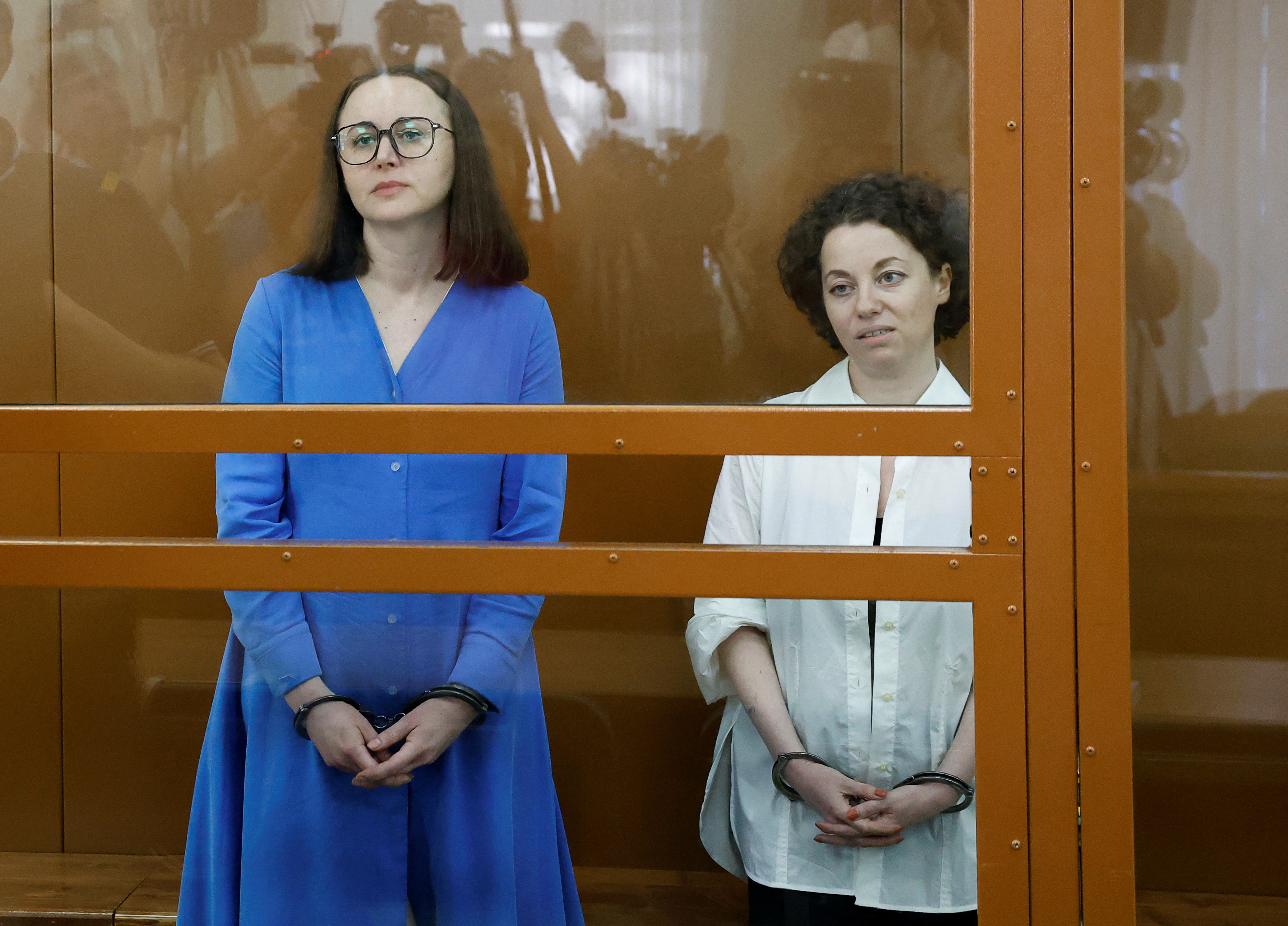 Two leading Russian theatre figures accused of justifying terrorism appear in Moscow court