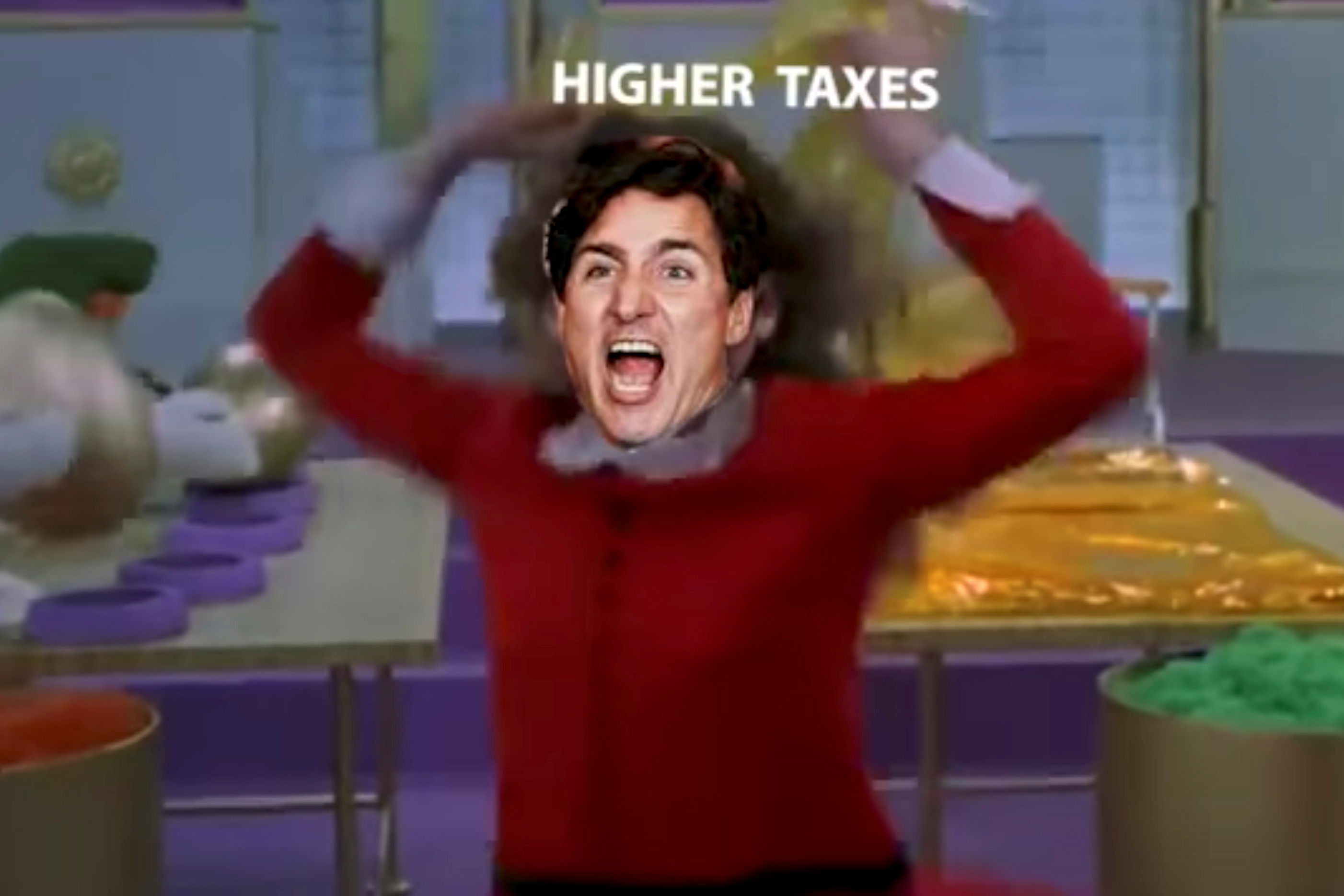 Trudeau's head posted over character in 