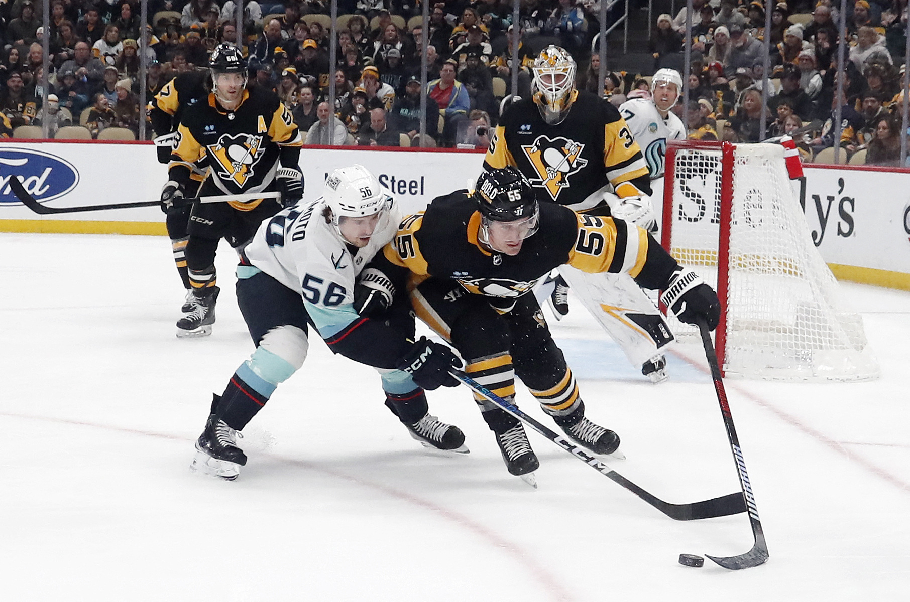 Tristan Jarry, Sidney Crosby help Penguins snap Kraken's win streak ...