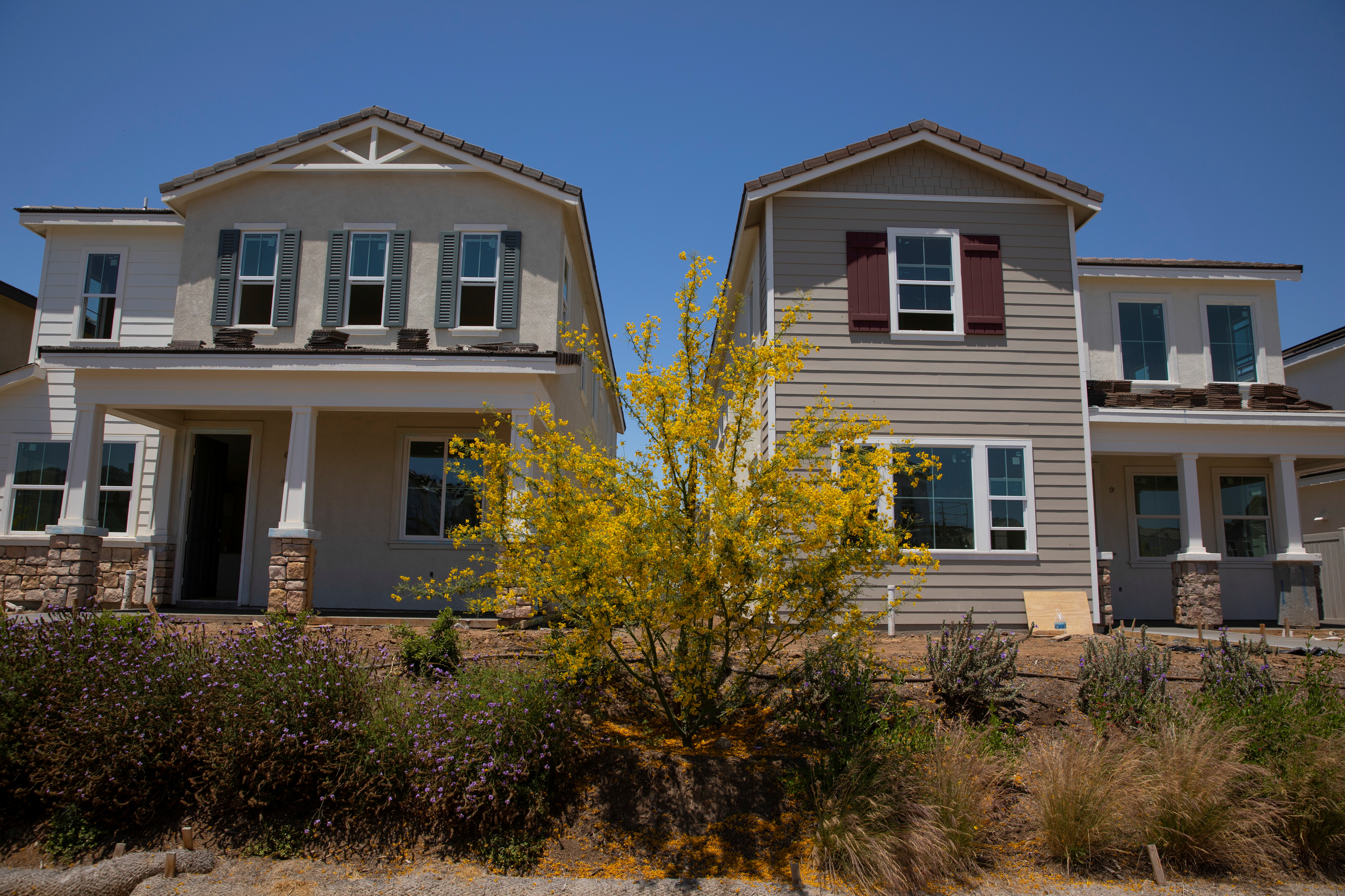 Residential home construction continues as California faces a housing shortage
