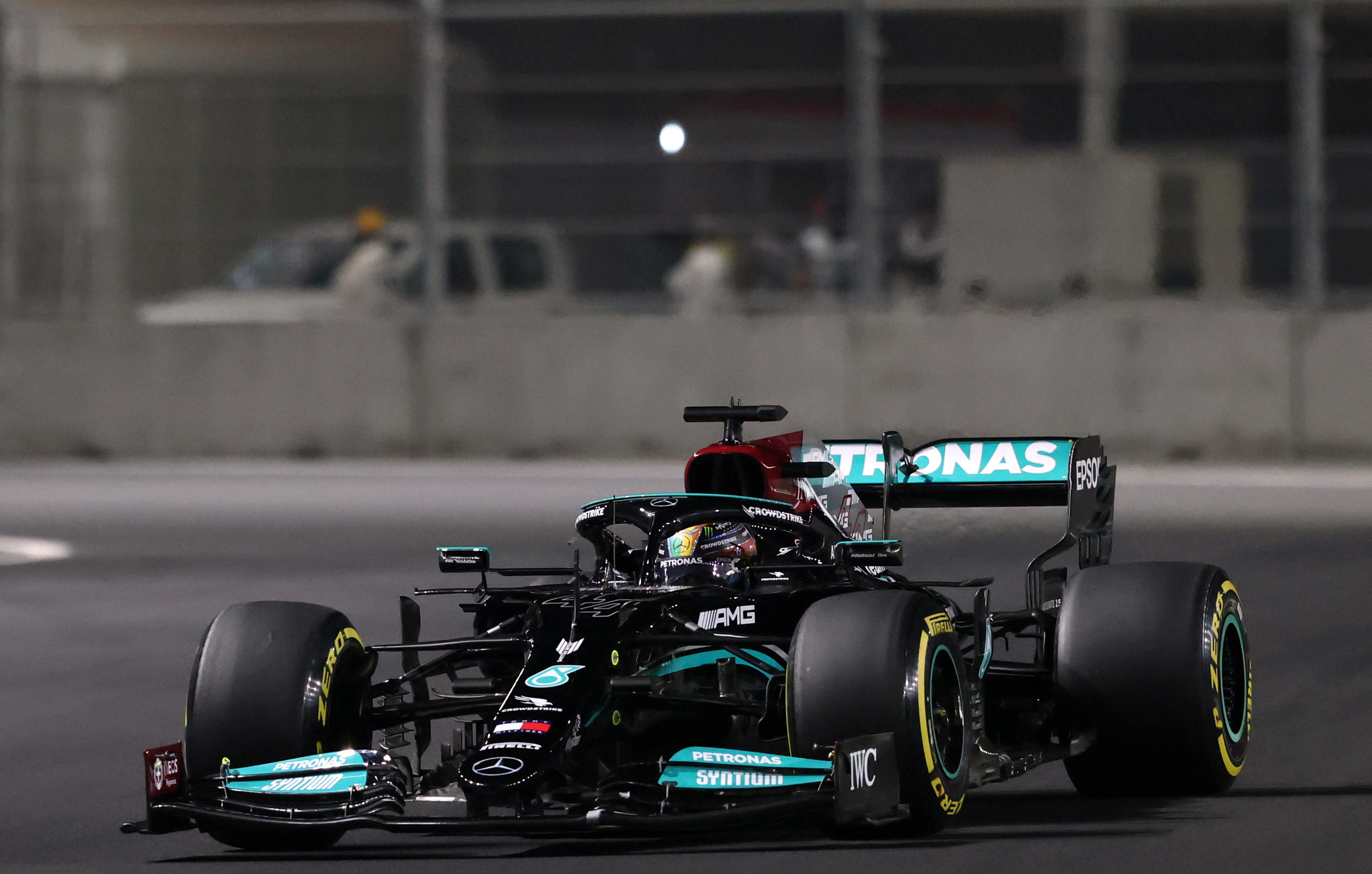 Formula One F1- Saudi Arabian Grand Prix - Jeddah Corniche Circuit, Jeddah, Saudi Arabia - December 3, 2021 Mercedes' Lewis Hamilton during practice REUTERS/Ahmed Yosri