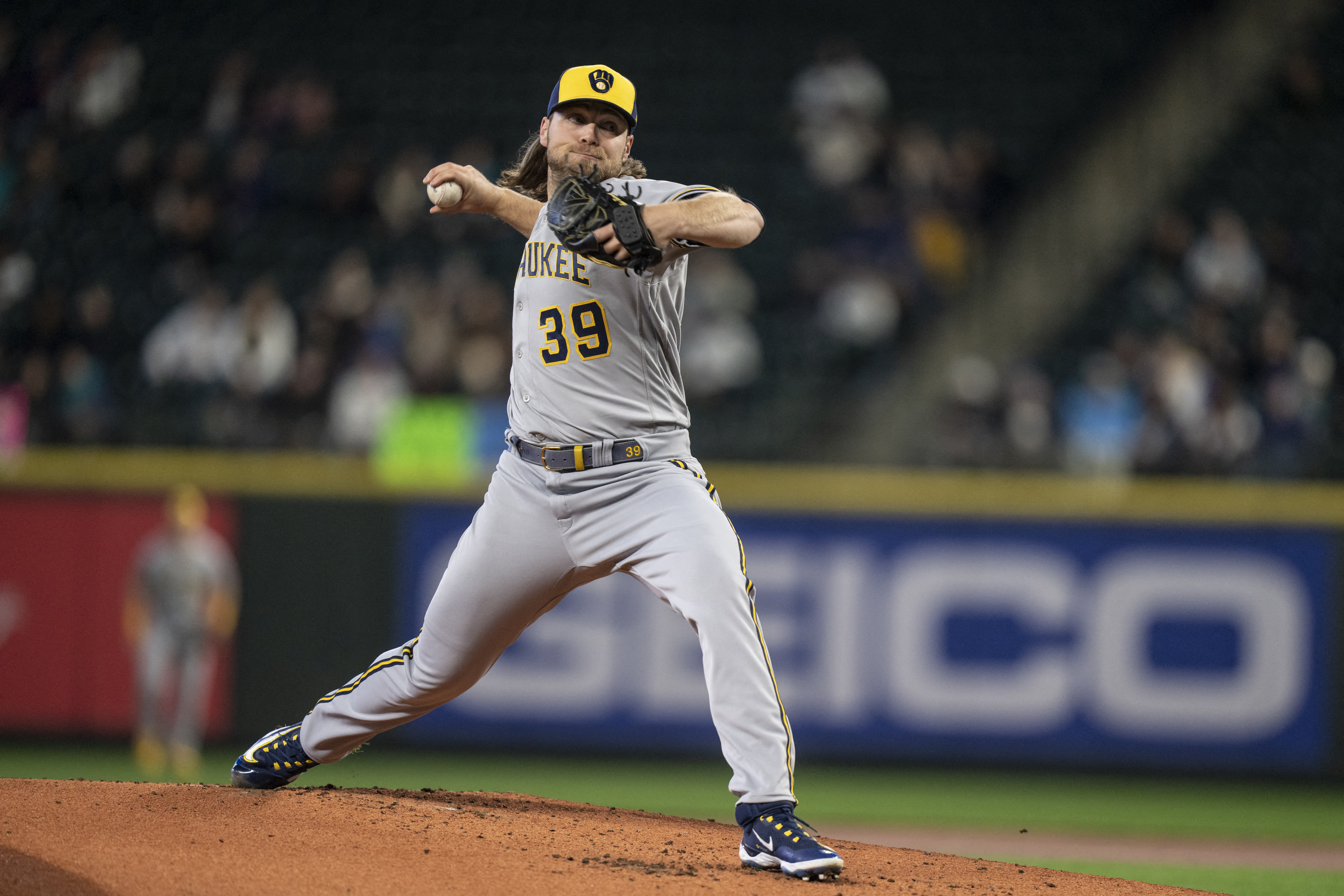 Brewers ace Corbin Burnes leaves game with pectoral strain