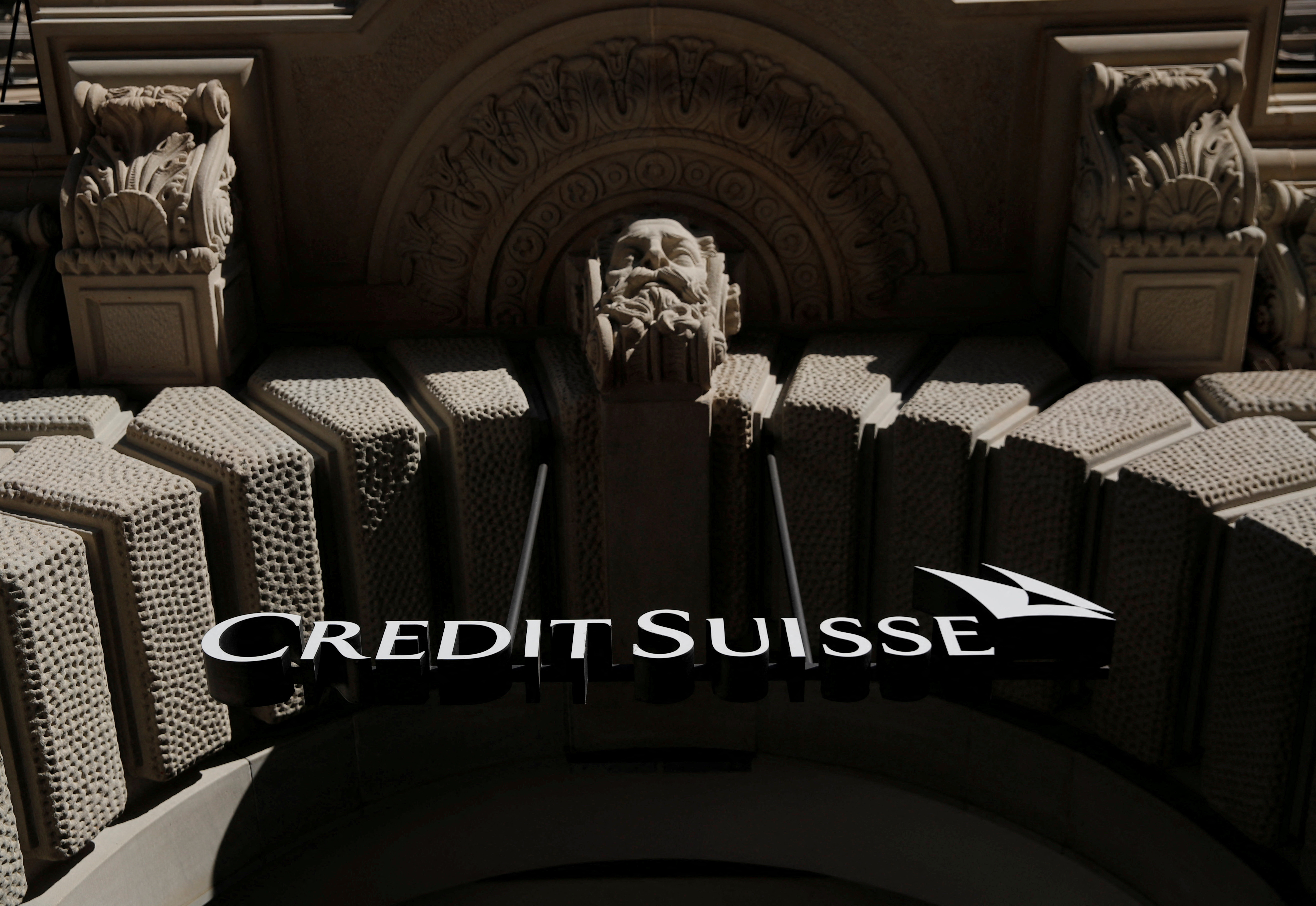 Logo of the Swiss bank Credit Suisse can be seen in Zurich
