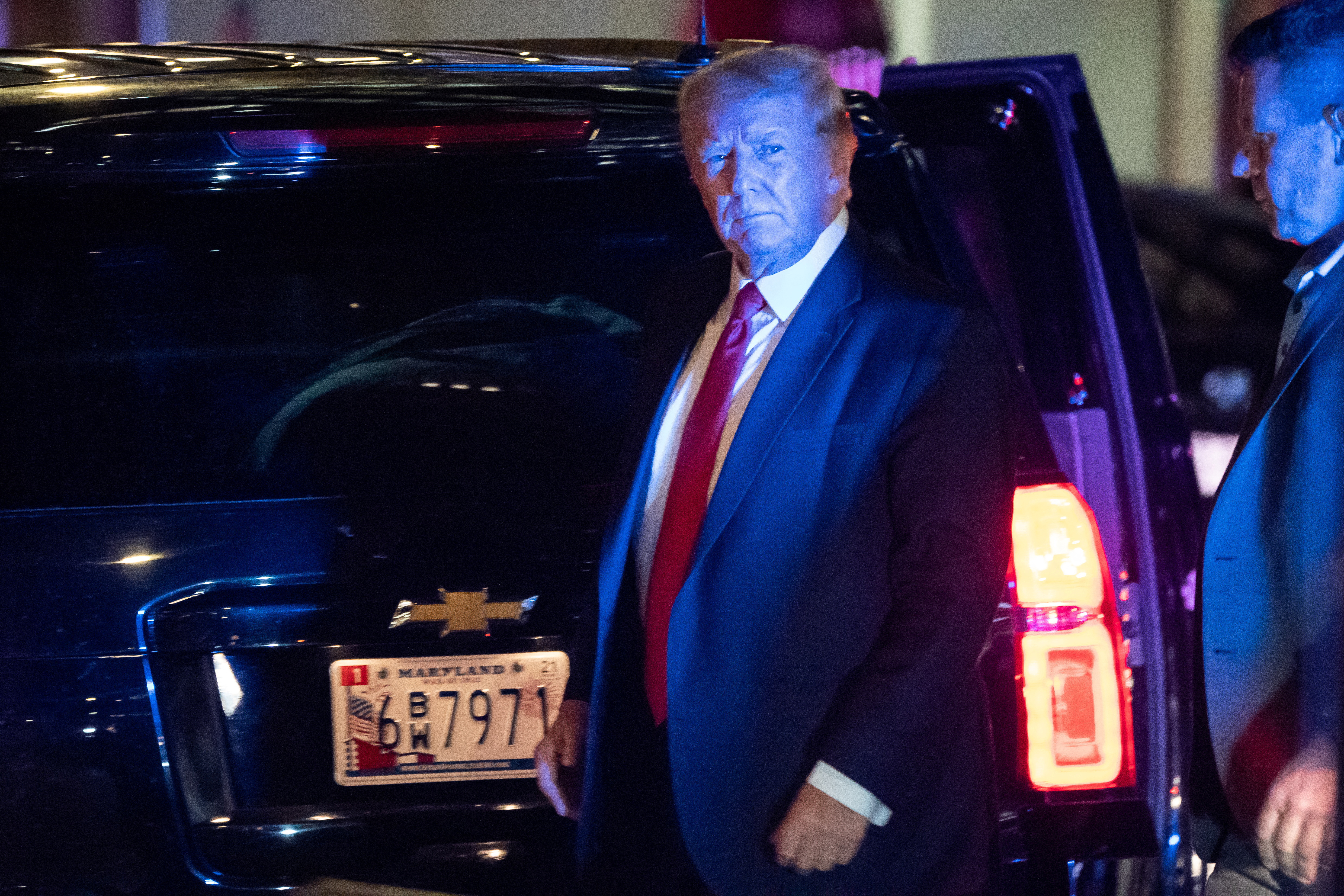 Donald Trump arrives at Trump Tower in New York City