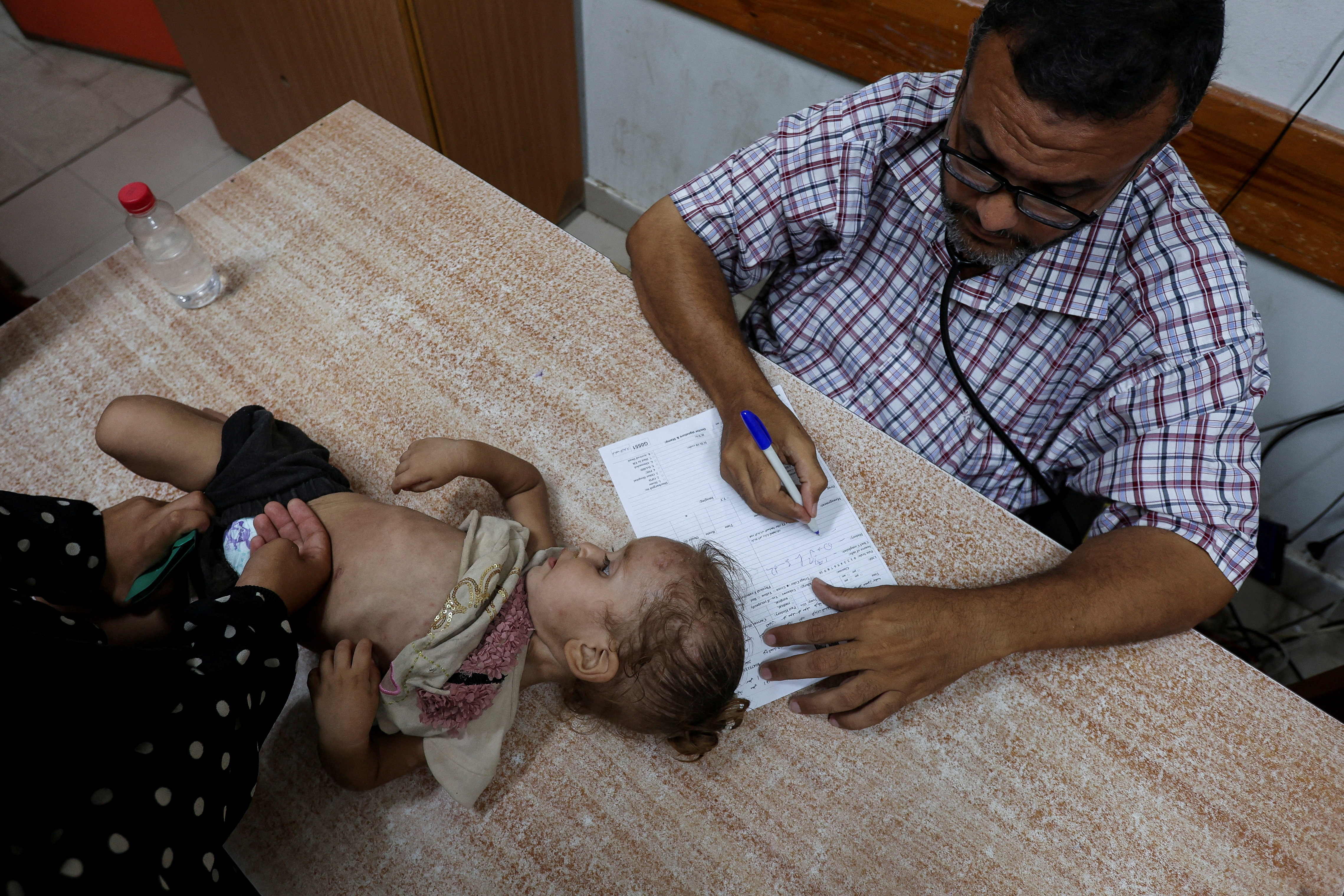 Fears over the spread of polio after the first case was reported by the ministry of heath, as the conflict between Israel and Hamas continues, in Gaza