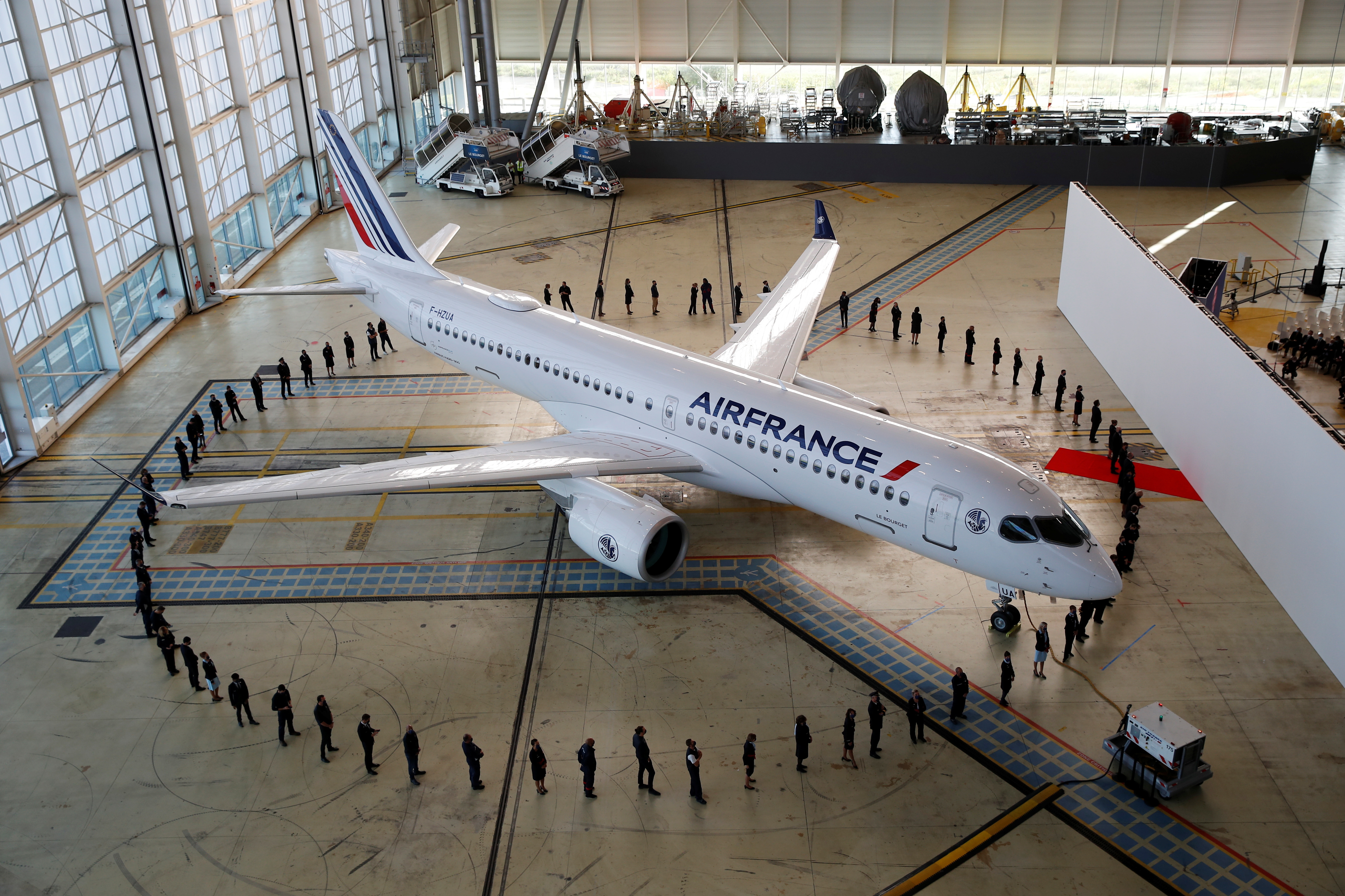 Air France presents its new A220 in Roissy near Paris