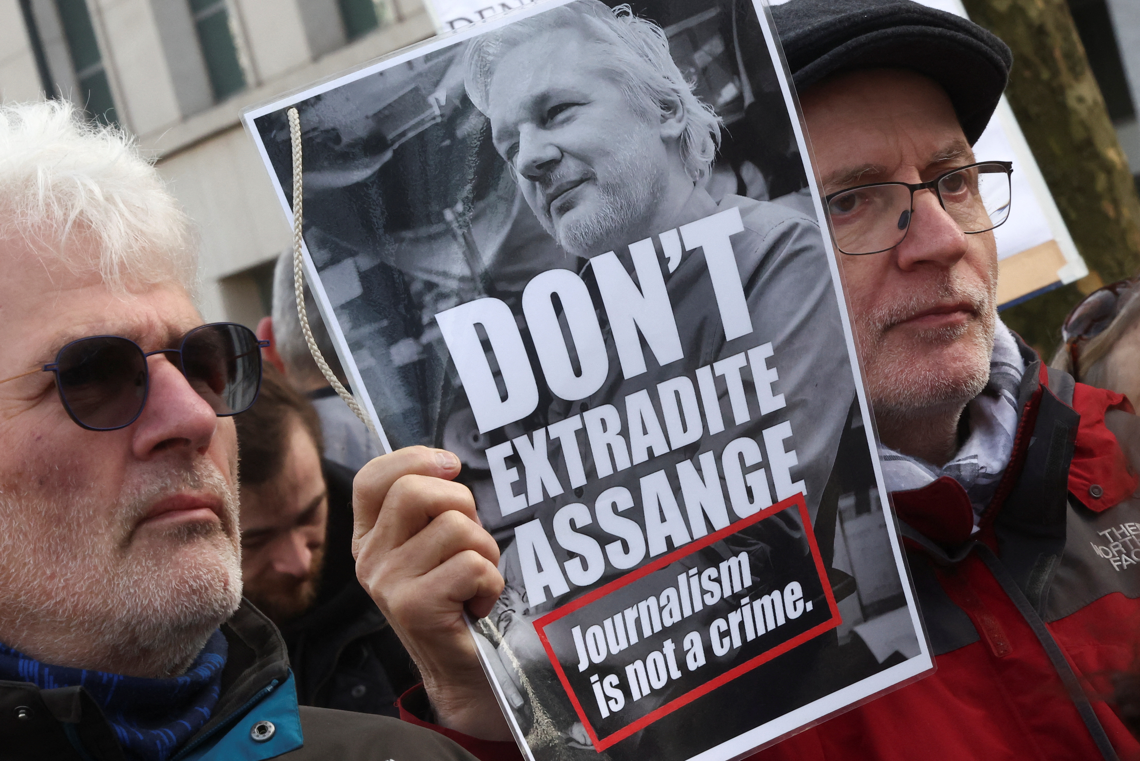 Protest in support of WikiLeaks founder Julian Assange in Brussels